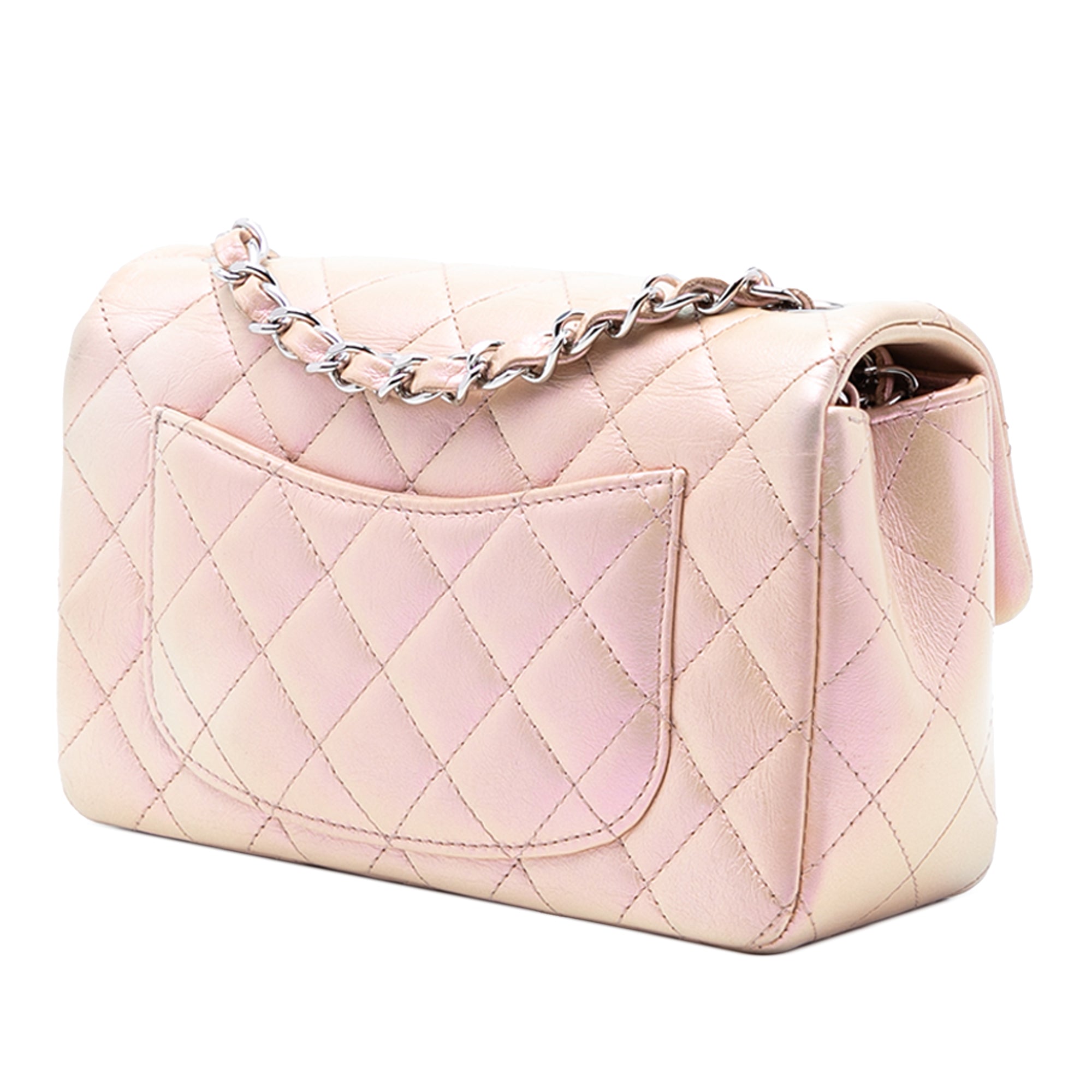 Chanel Mini Rectangular Classic Iridescent Lambskin Single Flap - image 2
