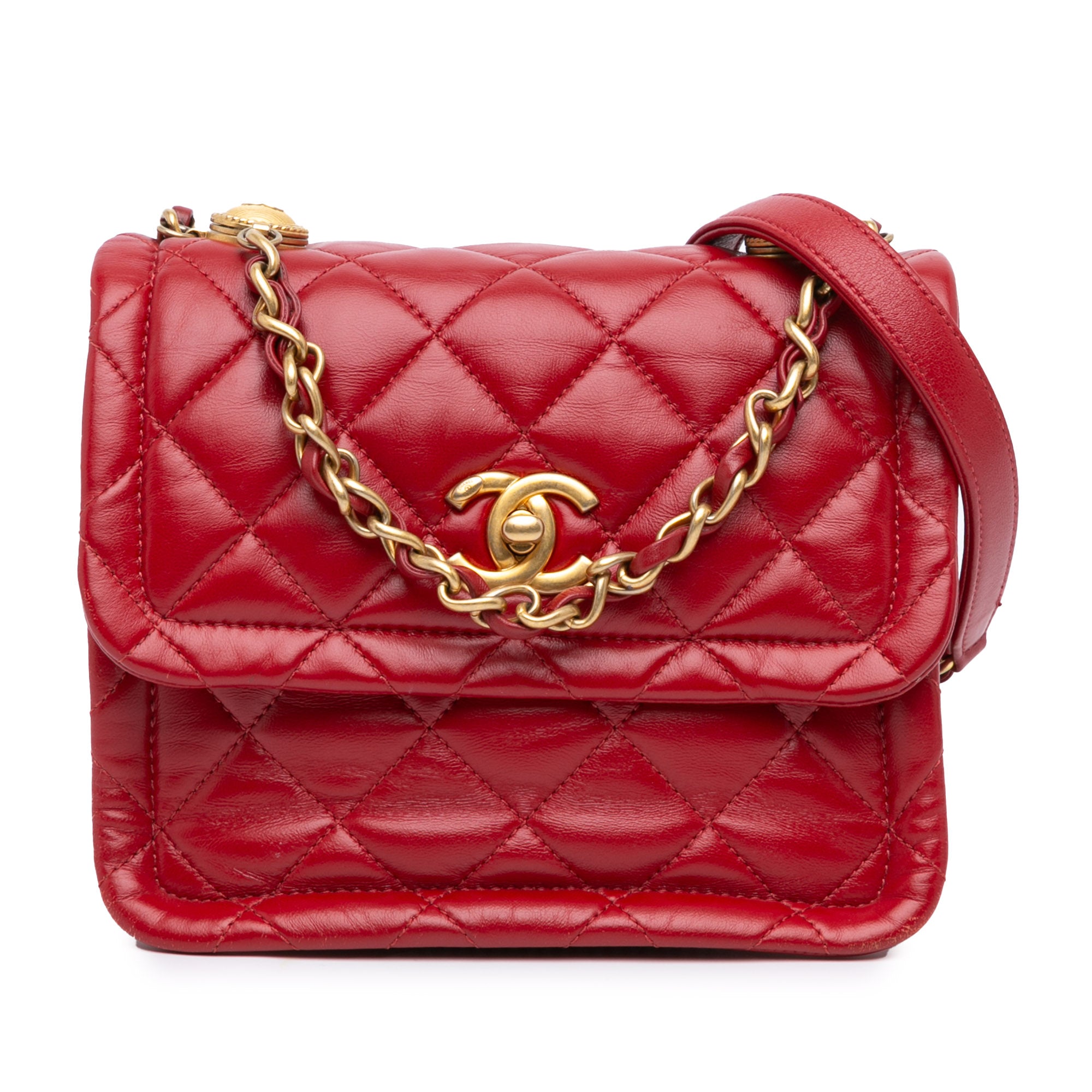 Chanel Mini Quilted Lambskin Soft Square Flap - image 1