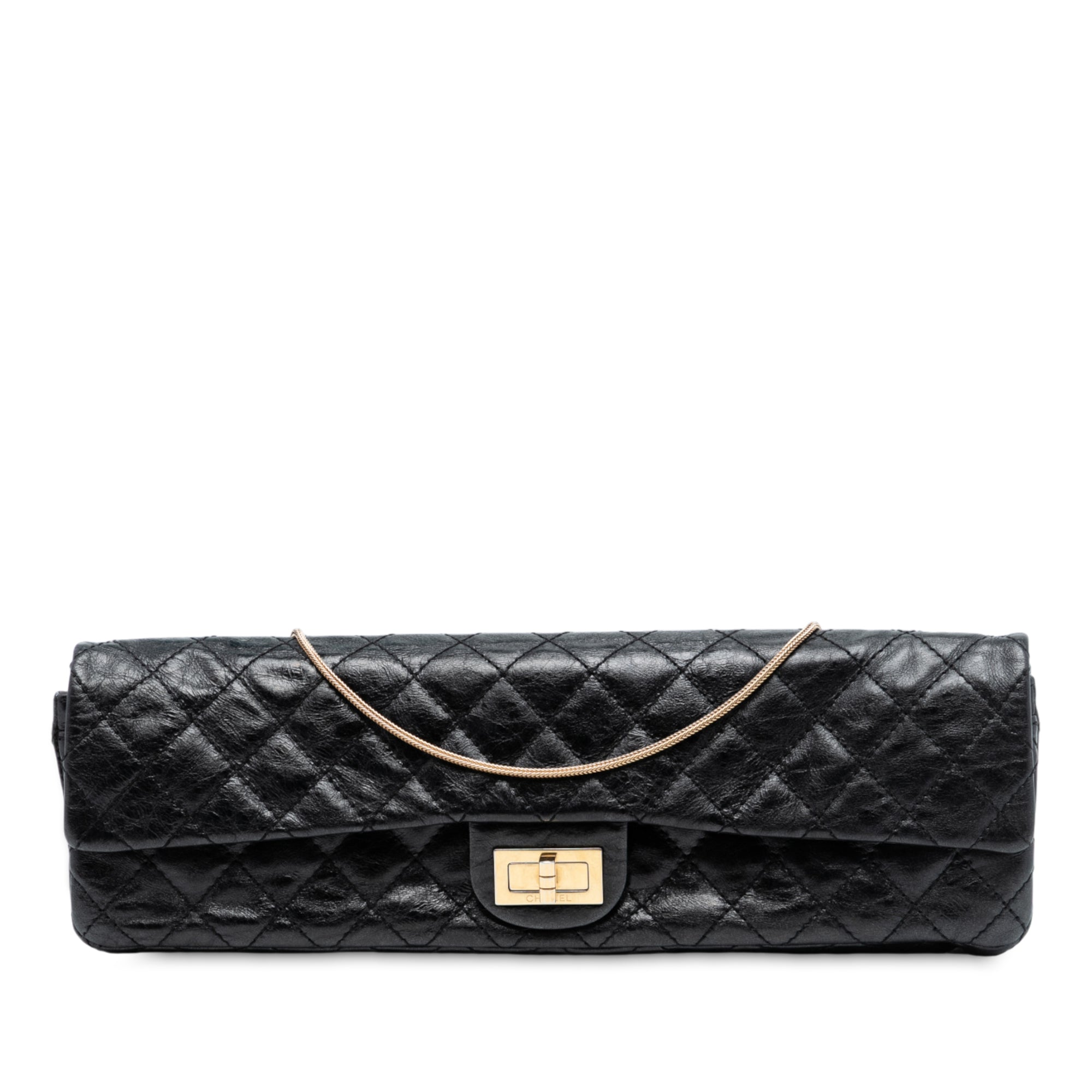 Chanel Quilted Glazed Calfskin Reissue 2.55 East West Flap - image 1