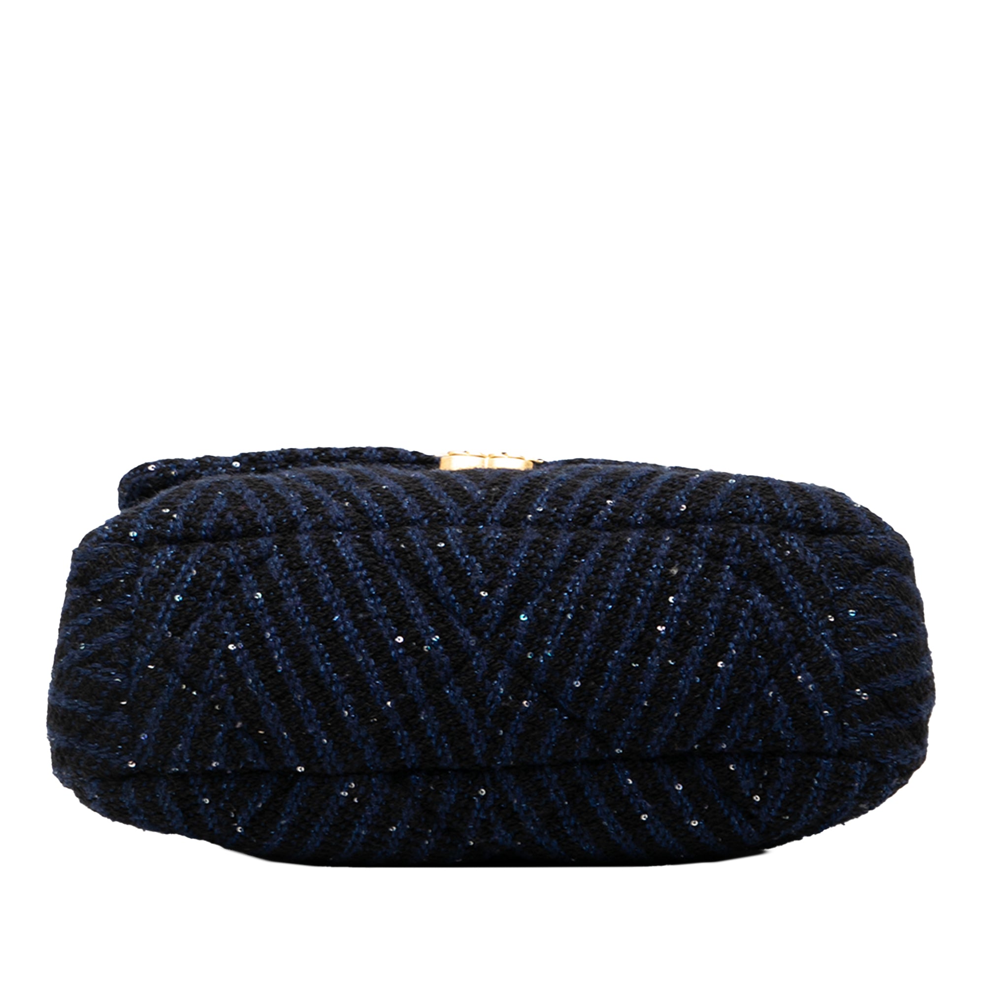 Chanel Large Chevron Tweed Sequin 19 Flap - image 3