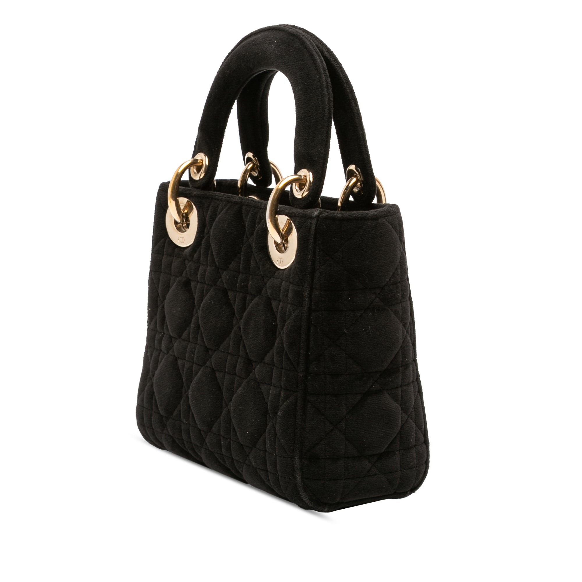 Dior Mini Velvet Cannage Lady Dior - image 2