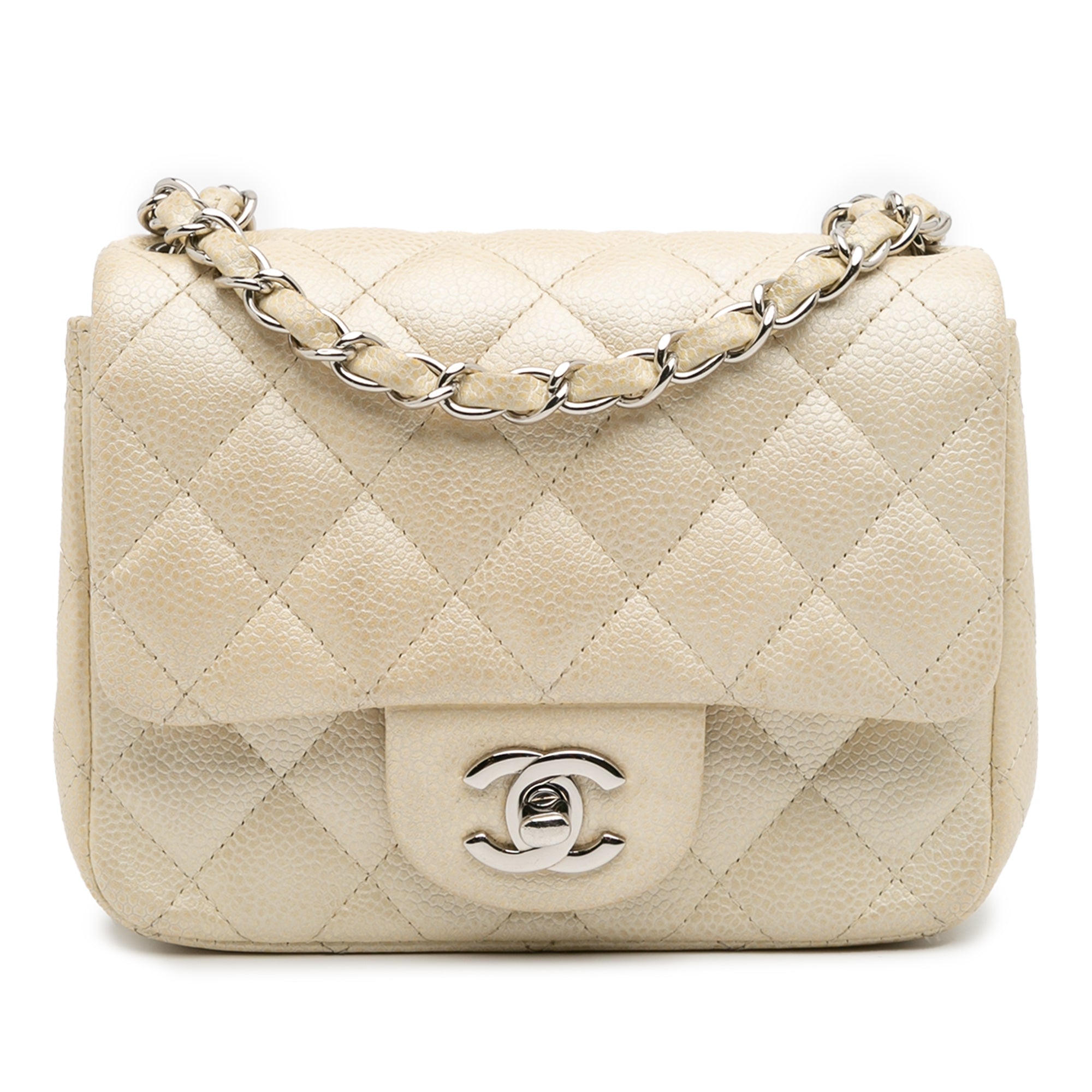 Chanel Mini Square Classic Caviar Single Flap - image 1