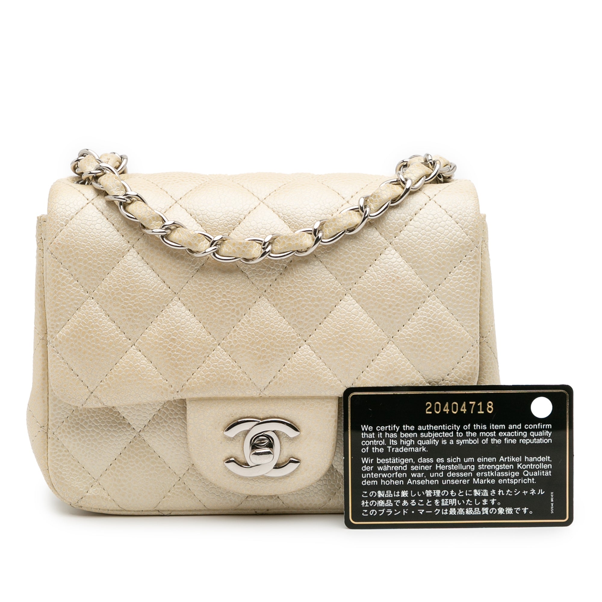 Chanel Mini Square Classic Caviar Single Flap - image 9