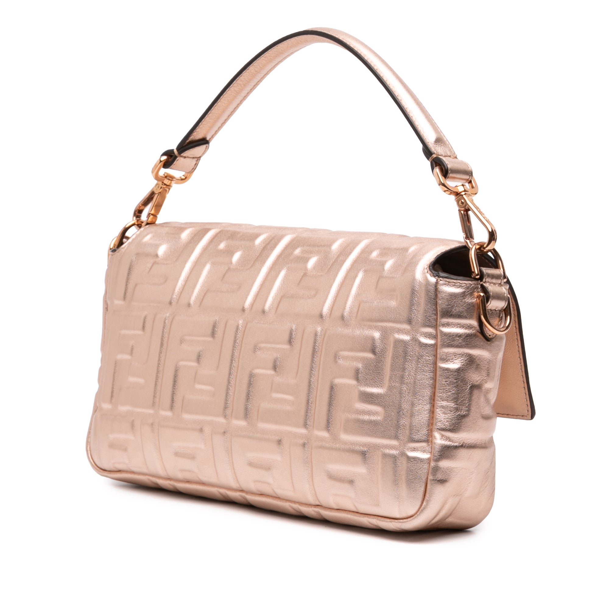Fendi Zucca Embossed Leather Baguette Satchel - image 2