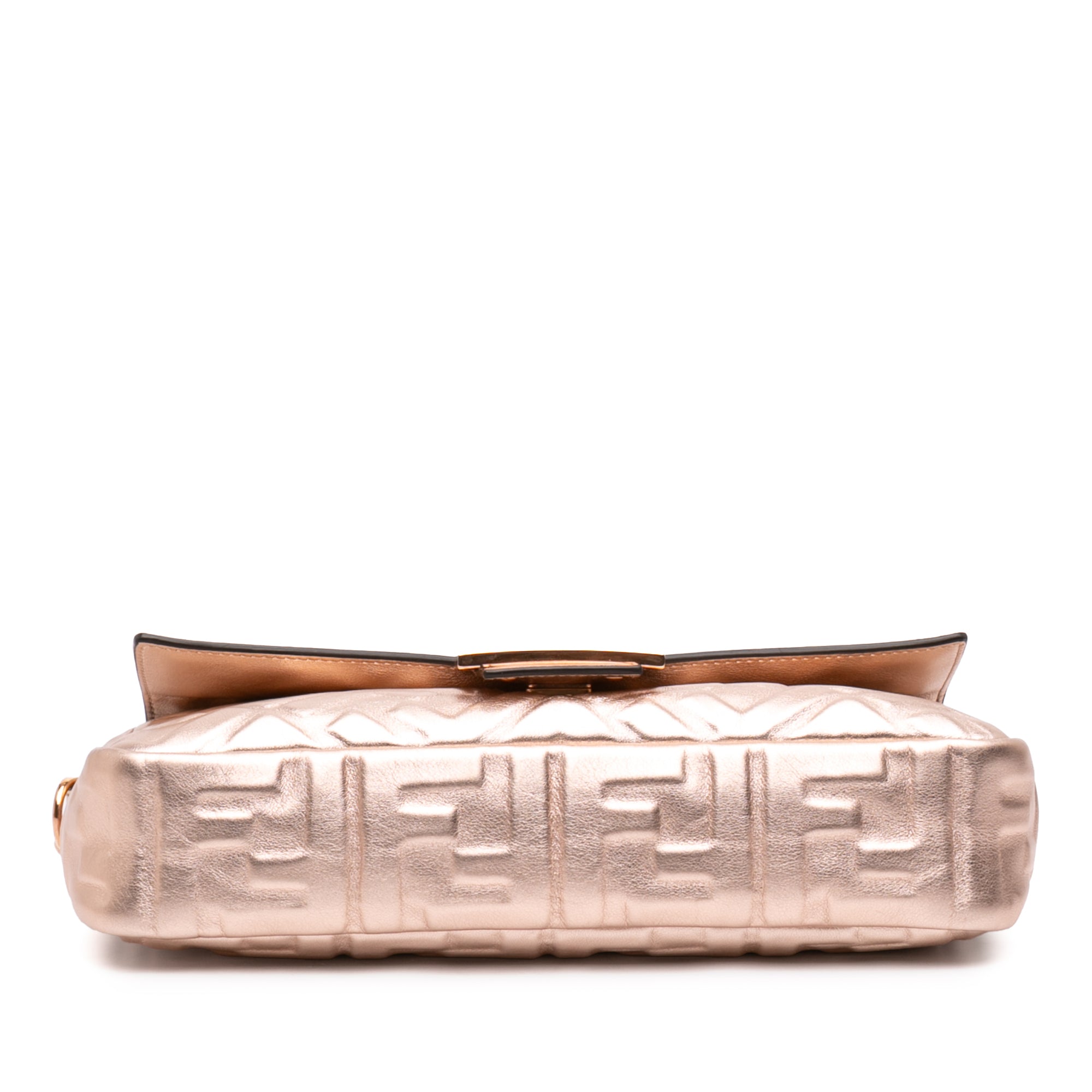 Fendi Zucca Embossed Leather Baguette Satchel - image 3