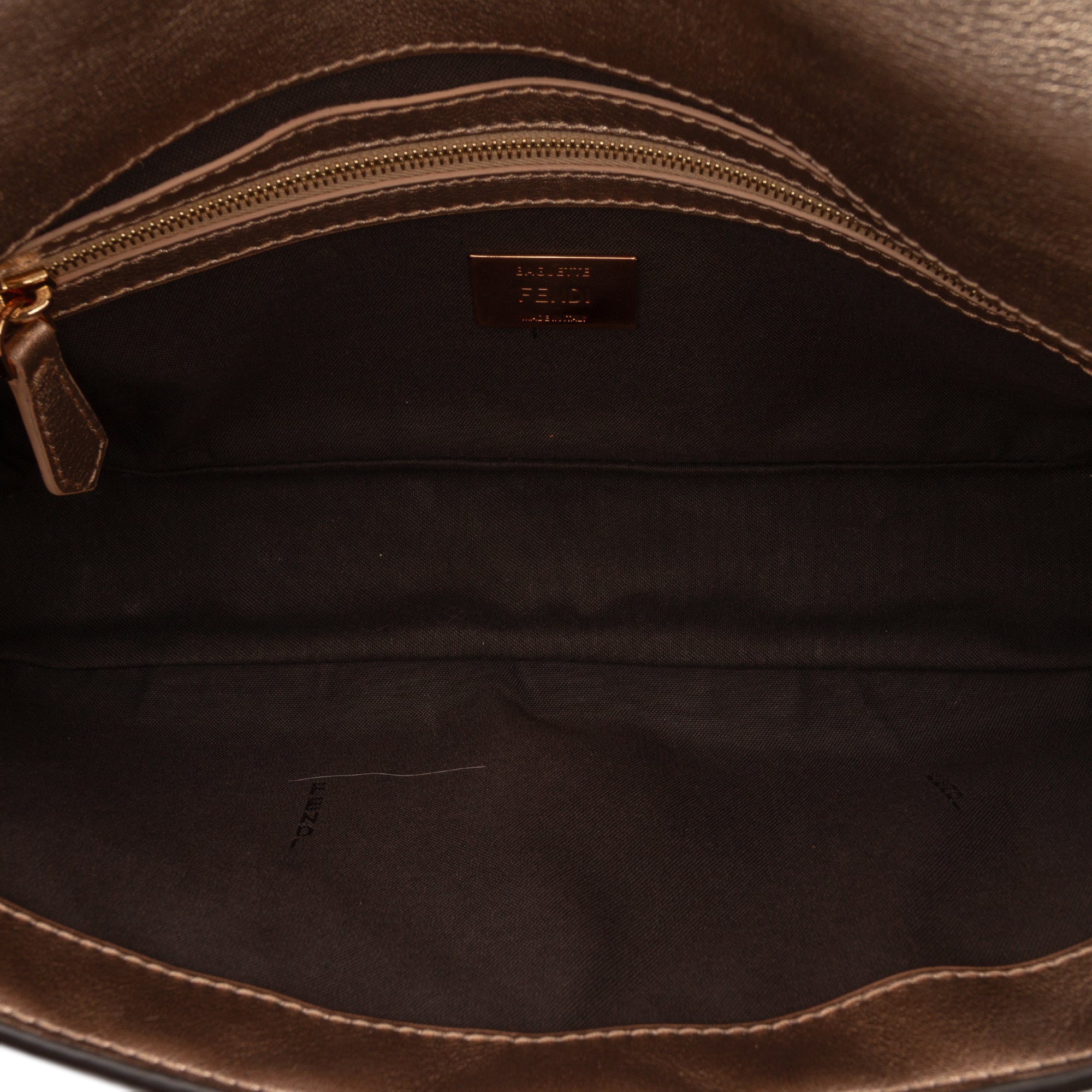 Fendi Zucca Embossed Leather Baguette Satchel - image 4