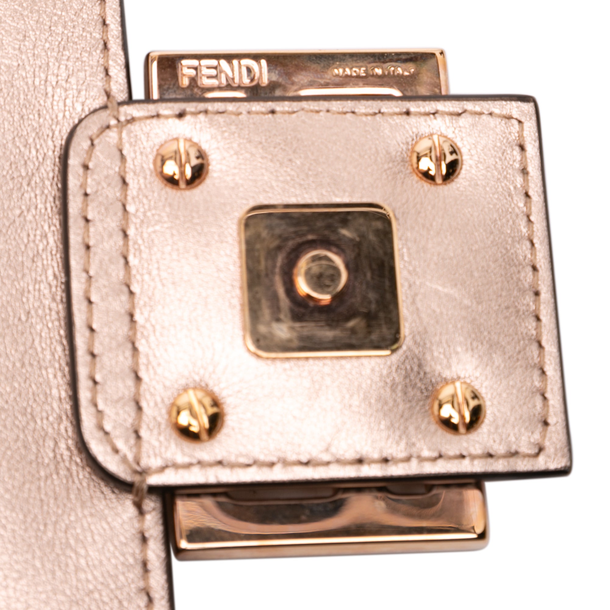 Fendi Zucca Embossed Leather Baguette Satchel - image 8