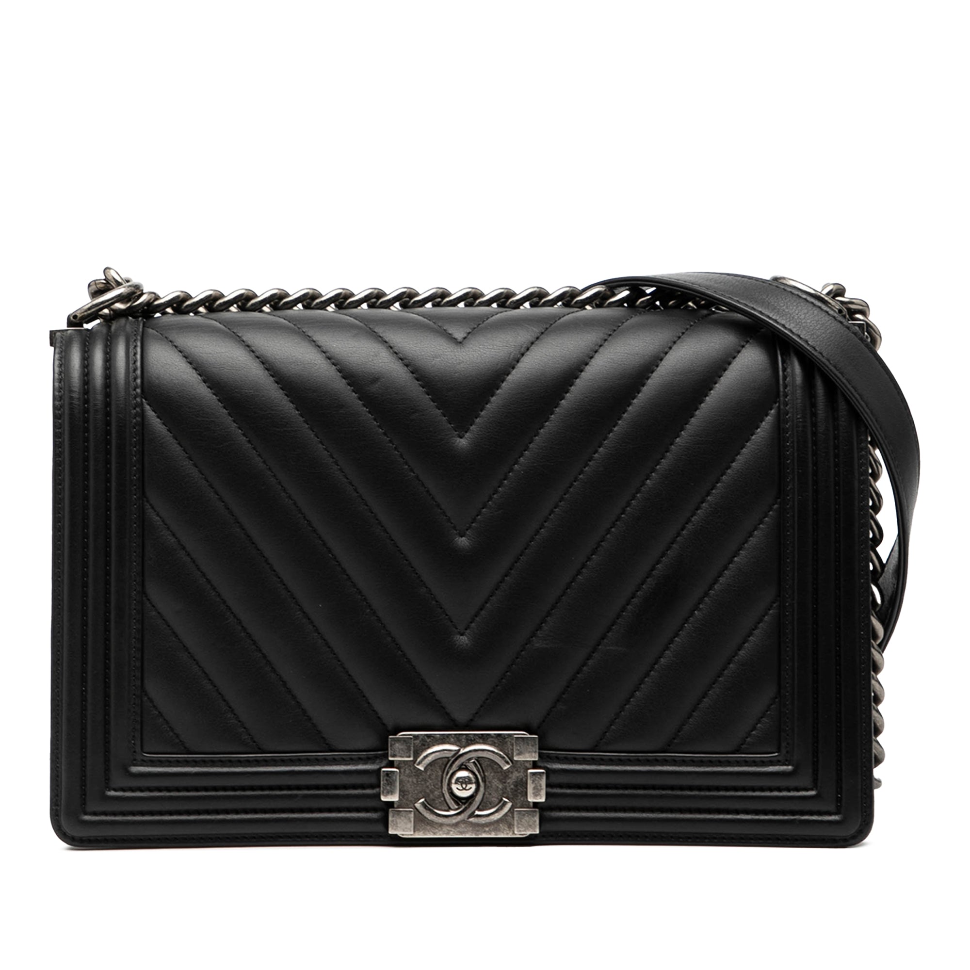 Chanel Medium Chevron Lambskin Boy Flap - image 1