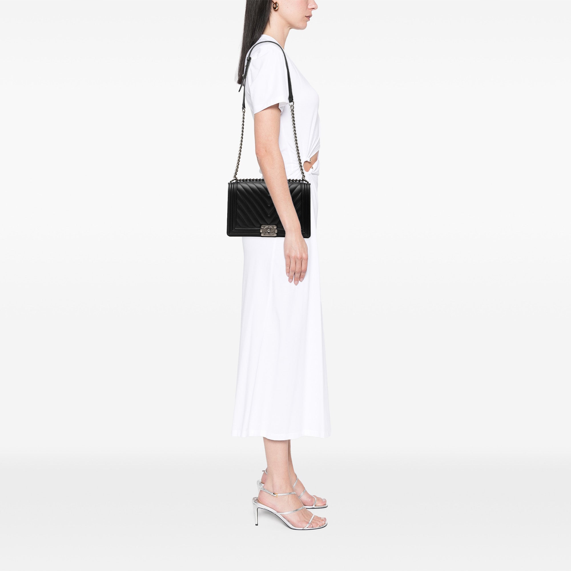 Chanel Medium Chevron Lambskin Boy Flap - image 7