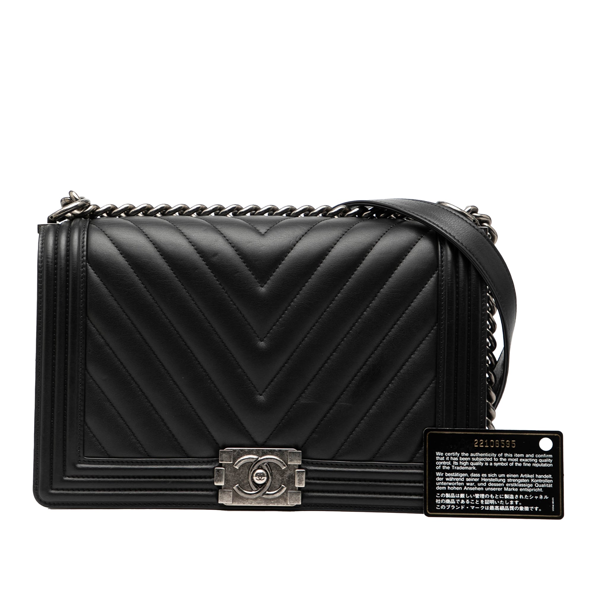 Chanel Medium Chevron Lambskin Boy Flap - image 8