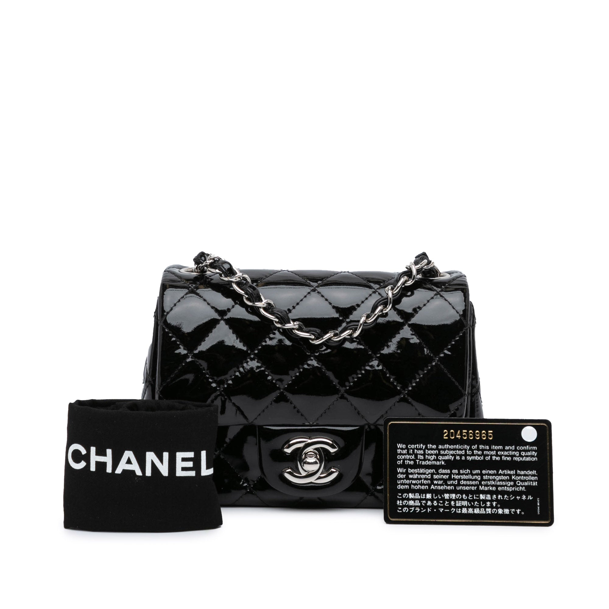 Chanel Mini Square Classic Patent Single Flap - image 9