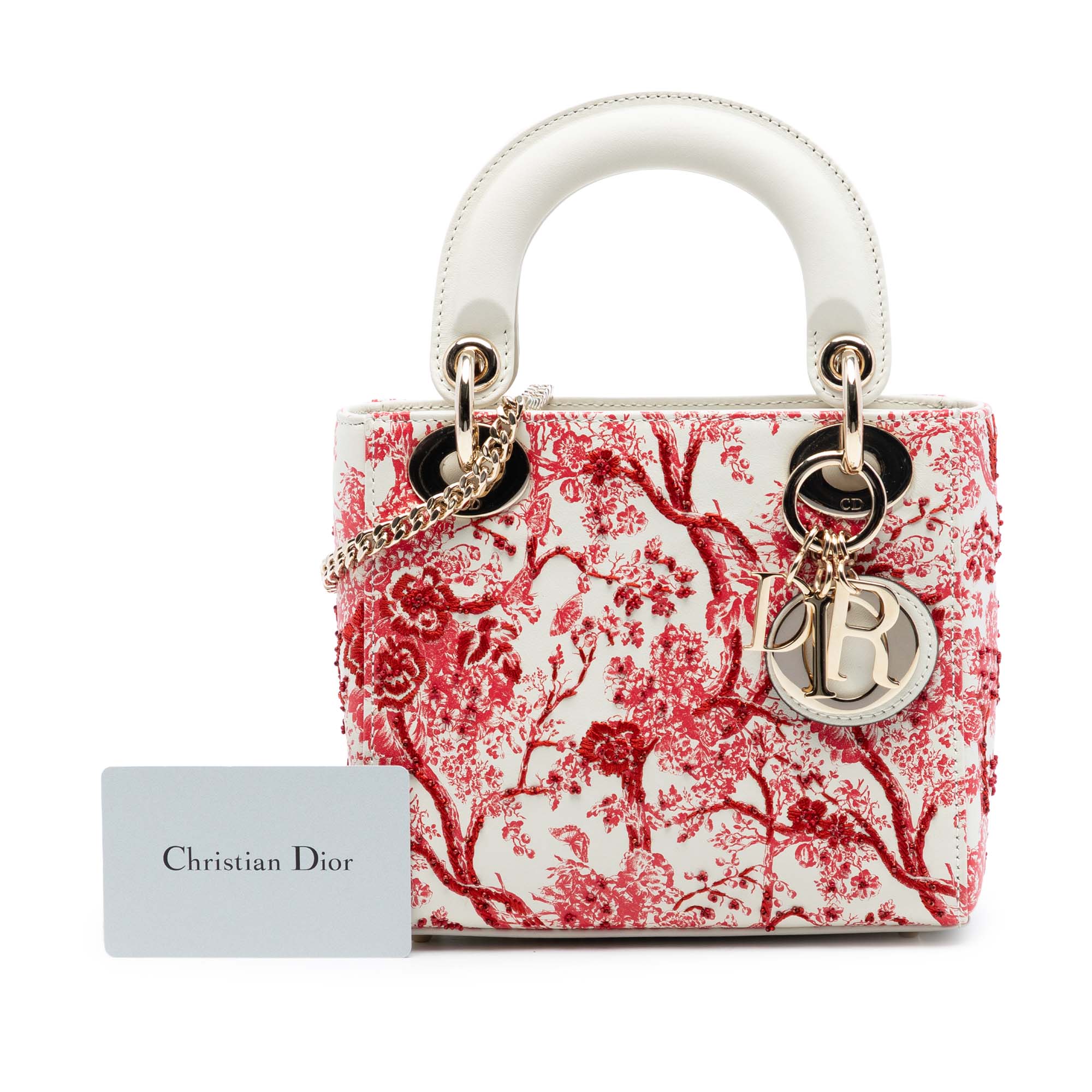 Dior Mini Lambskin Floral Toile de Jouy Lady Dior - image 8