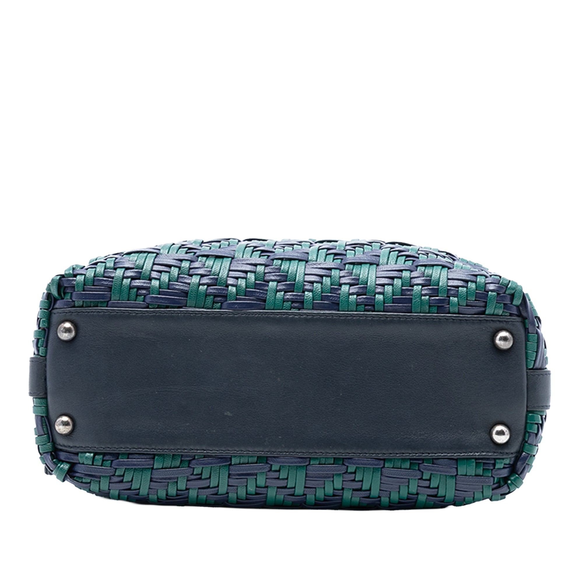 Chanel CC Woven Calfskin Bowling Bag - image 3