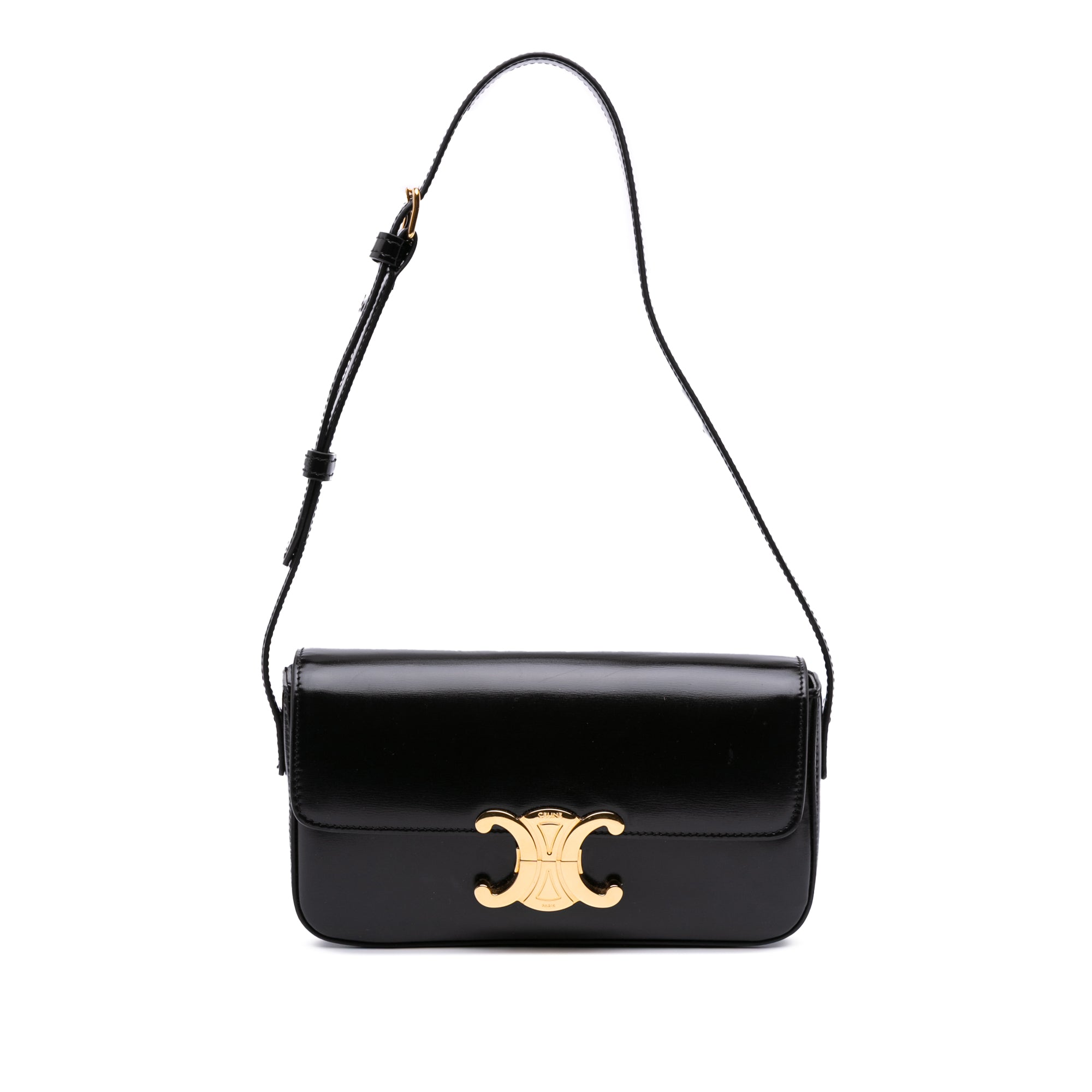 Celine Shiny Calfskin Claude Shoulder Bag - image 1