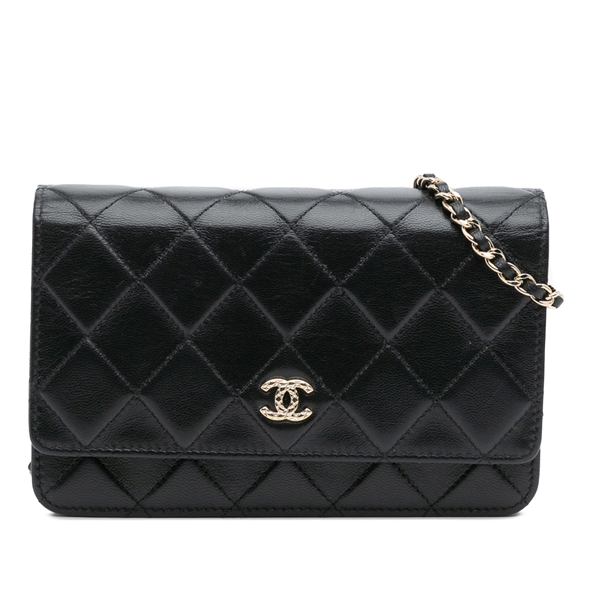 Chanel CC Quilted Calfskin Wallet on Chain - image 1