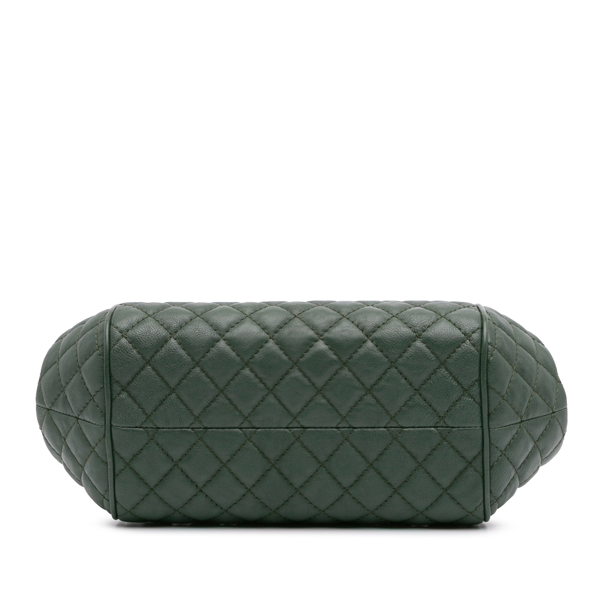 Chanel Small Quilted Calfskin Colosseum Lock Frame Bowling Bag - image 3