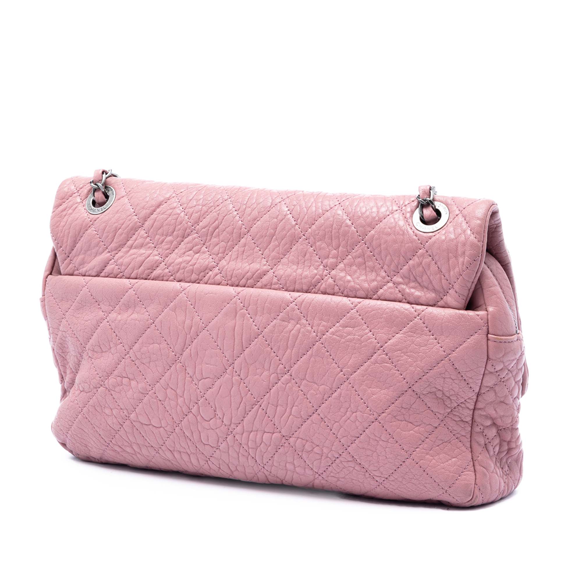 Chanel Jumbo Quilted Distressed Calfskin Easy Flap - image 2