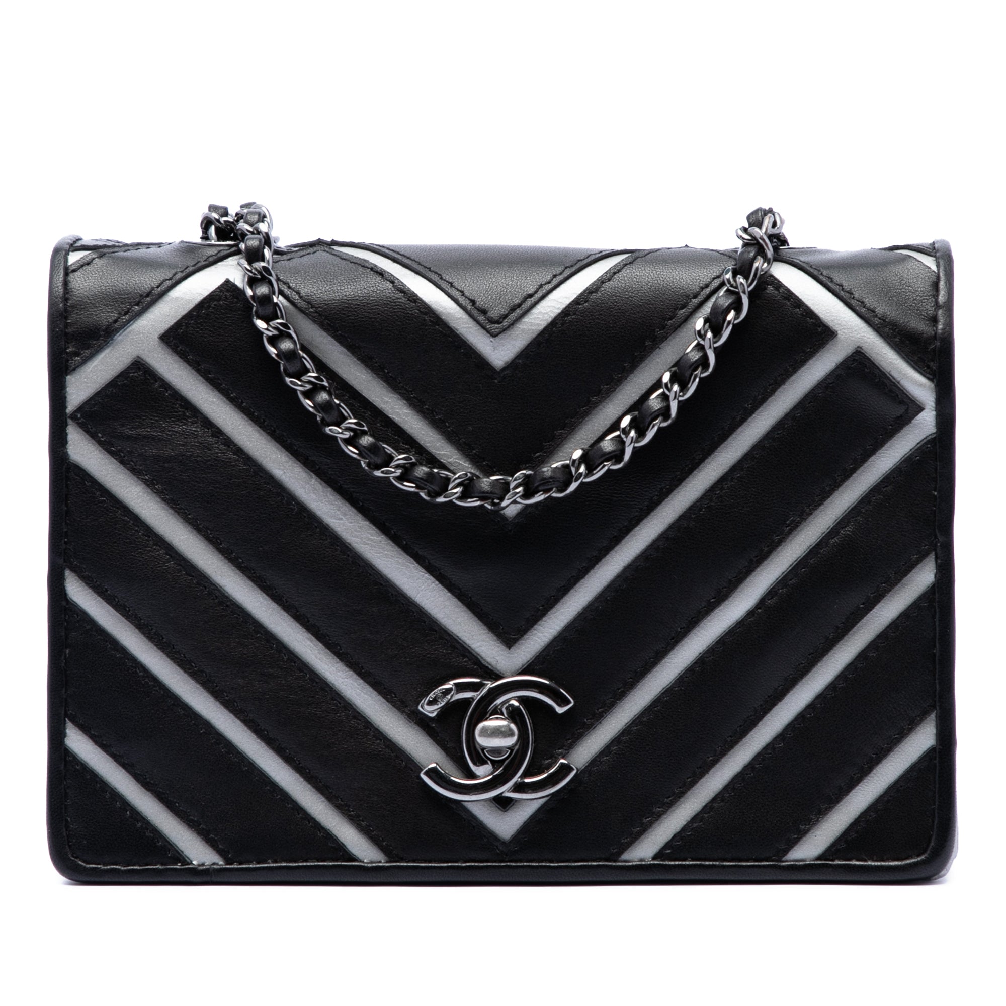 Chanel Small Chevron Lambskin Couture Flap - image 1