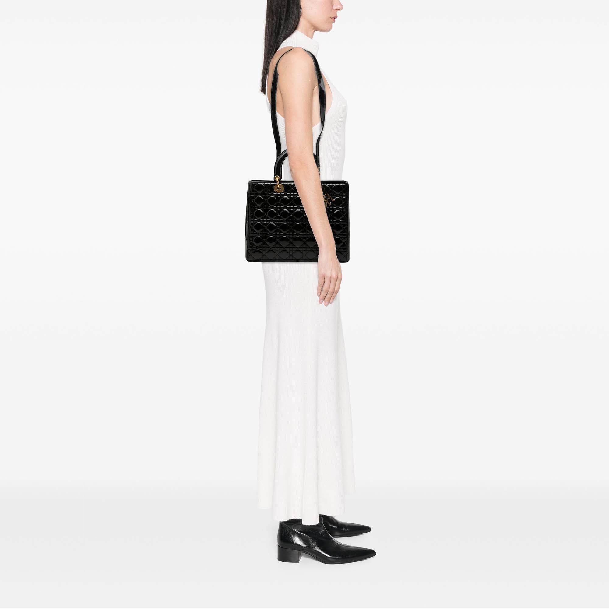 Dior Large Patent Cannage Lady Dior - image 7