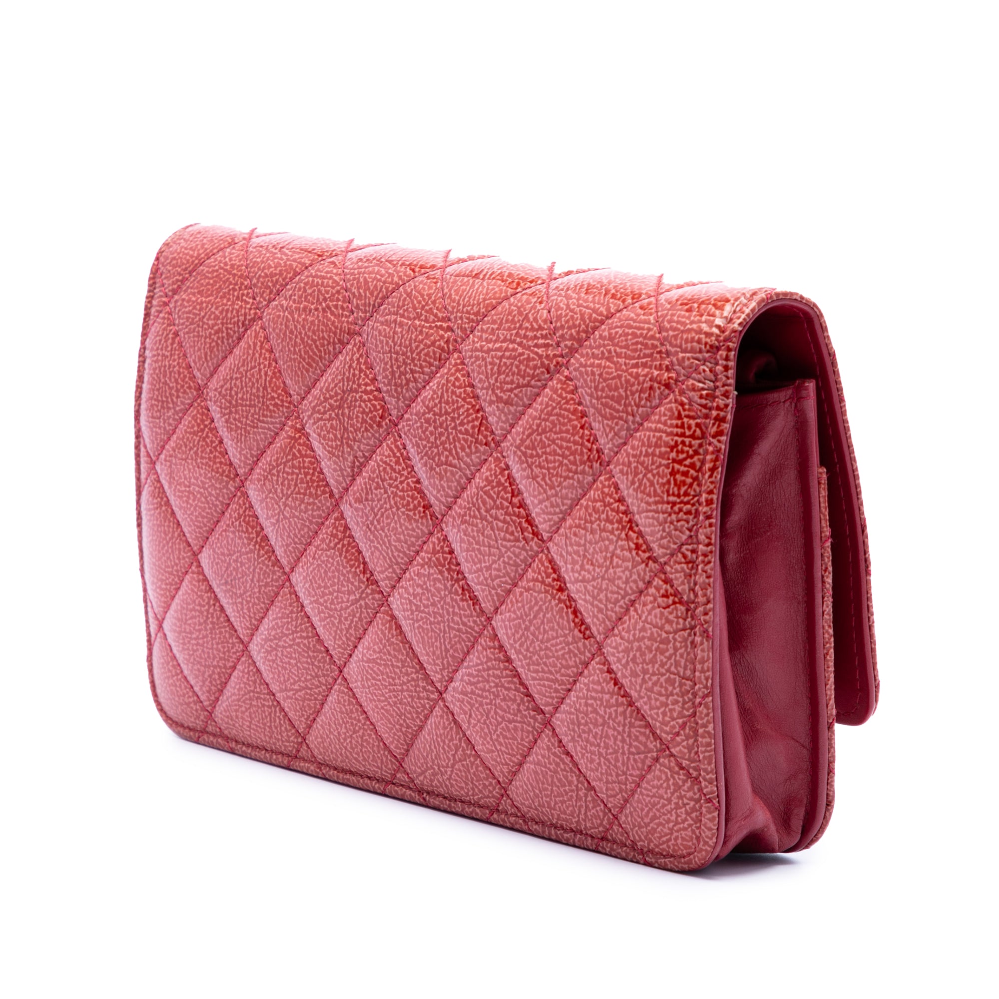 Chanel Paris Dallas CC Quilted Patent Goatskin Wallet on Chain - image 2