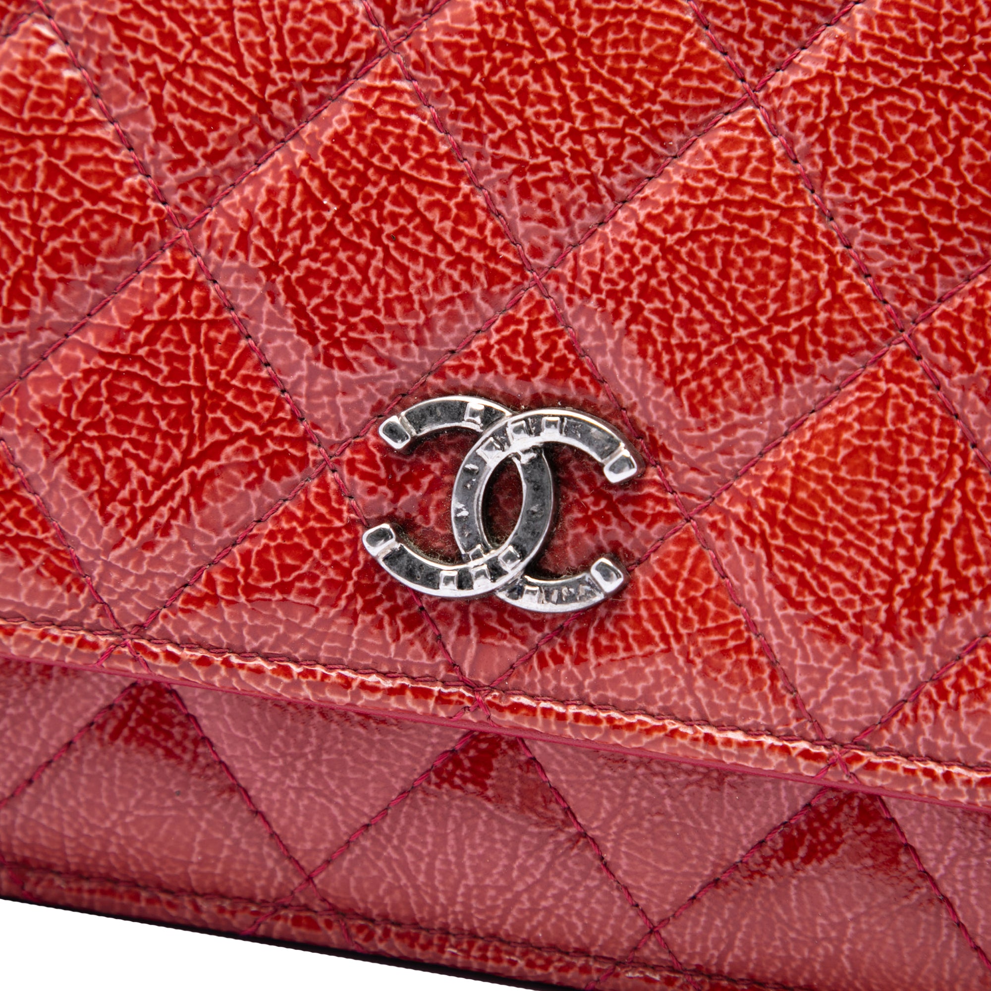 Chanel Paris Dallas CC Quilted Patent Goatskin Wallet on Chain - image 5
