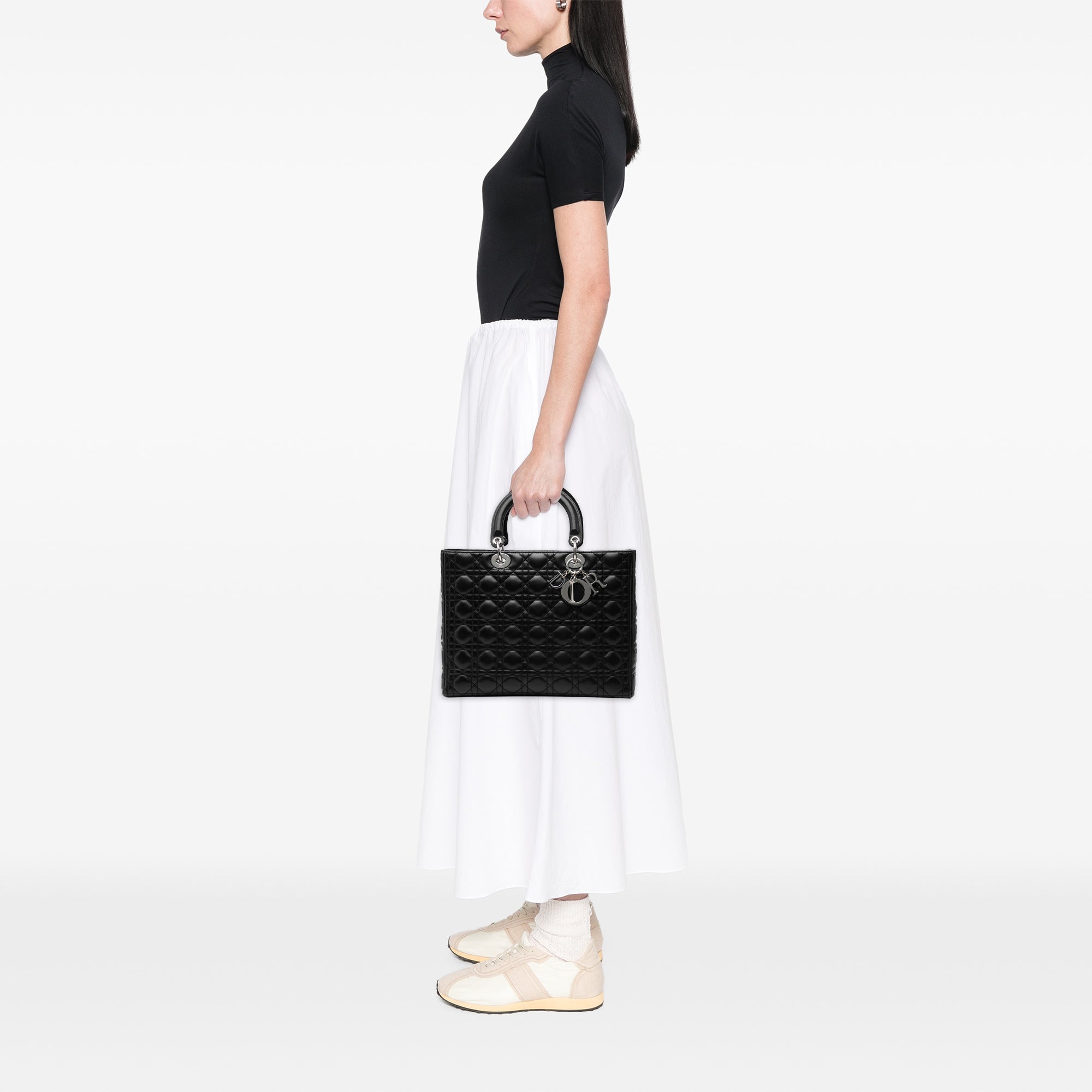 Dior Large Lambskin Cannage Lady Dior - image 6