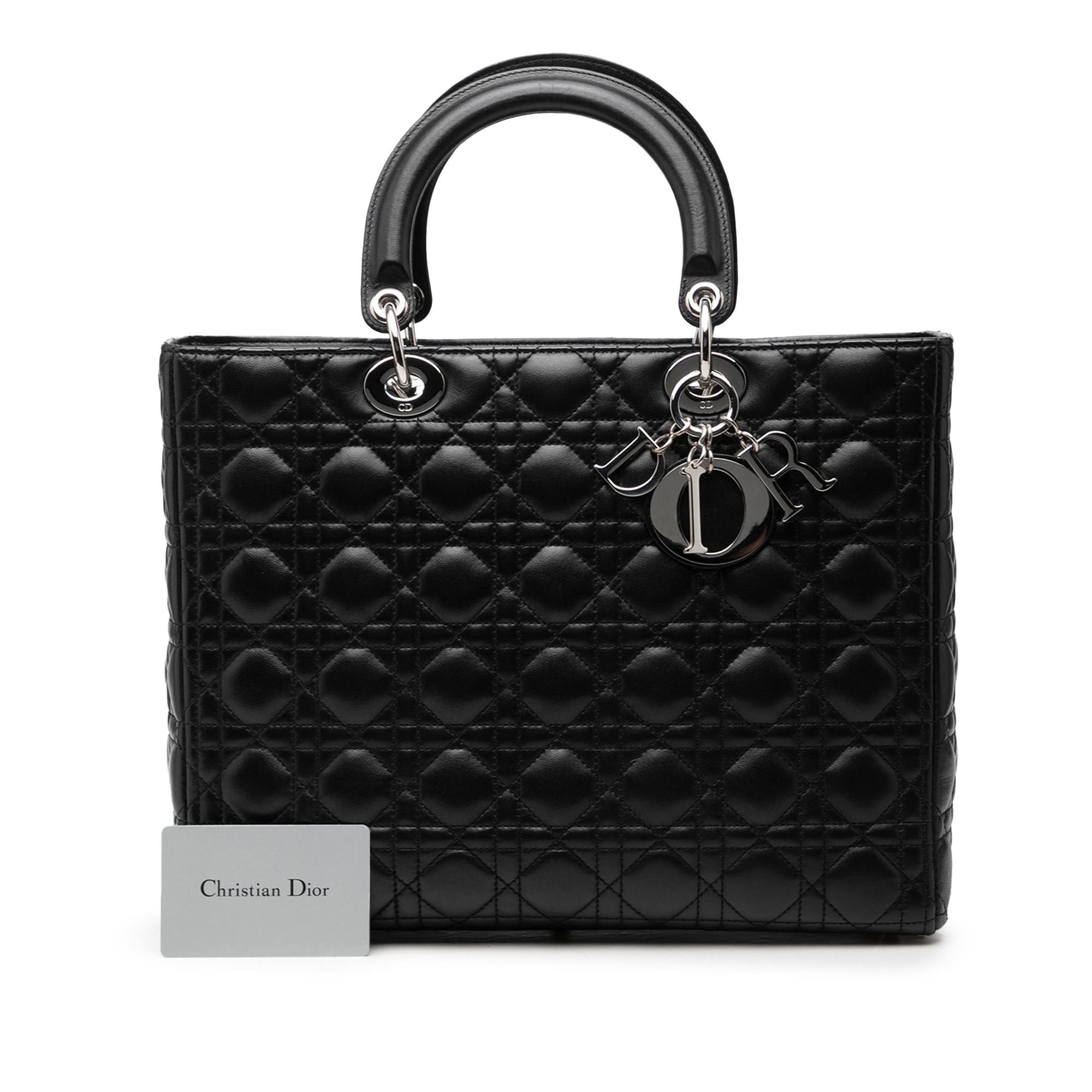 Dior Large Lambskin Cannage Lady Dior - image 7