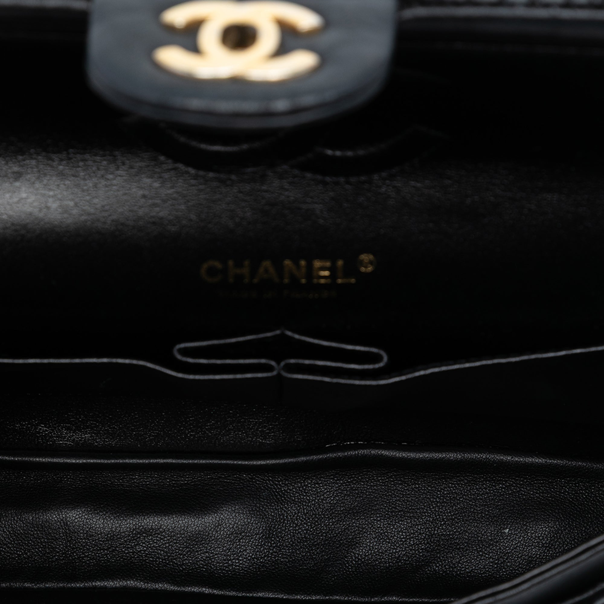 Chanel Medium Classic Chevron Calfskin Pleated Double Flap - image 4