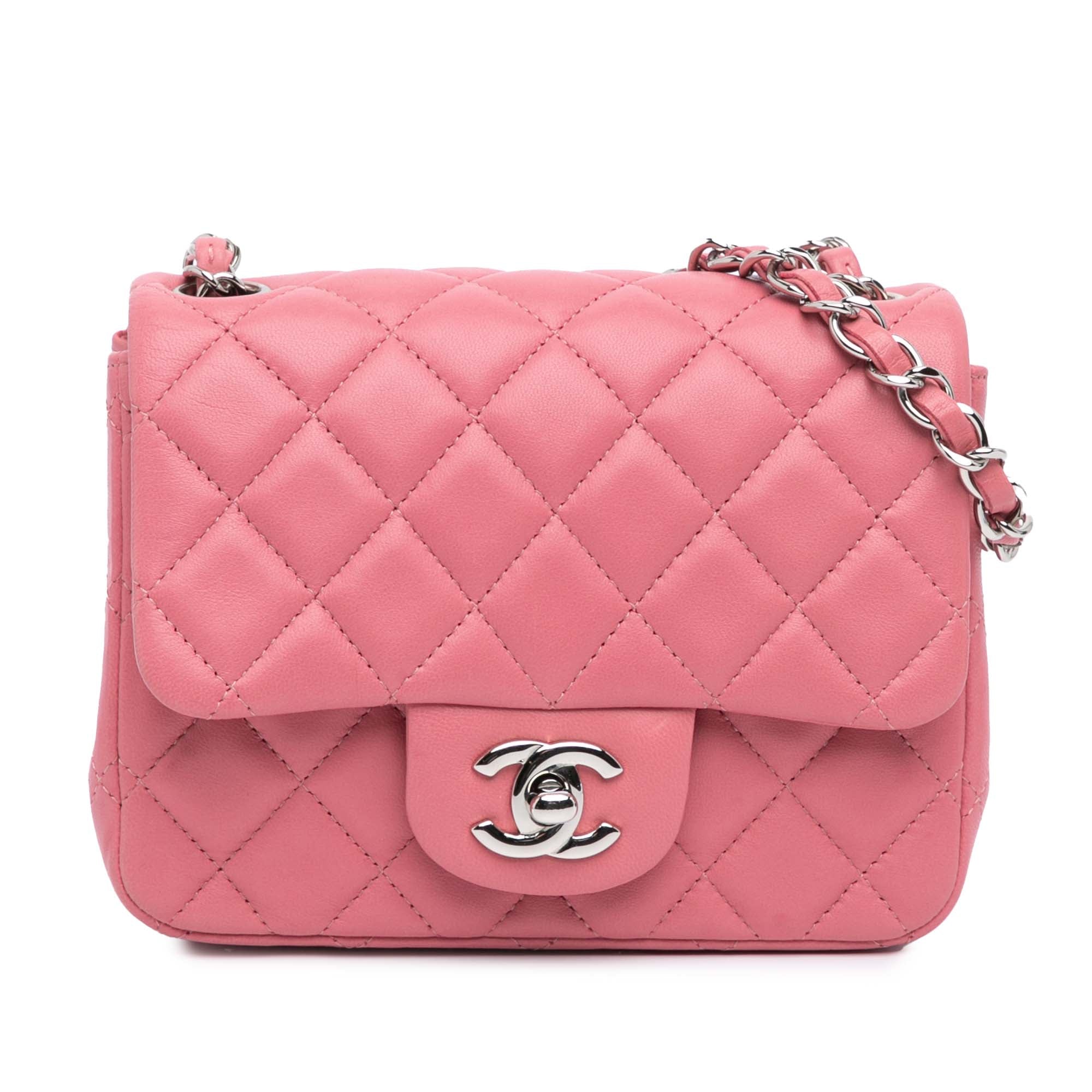 Chanel Mini Square Classic Lambskin Single Flap - image 1