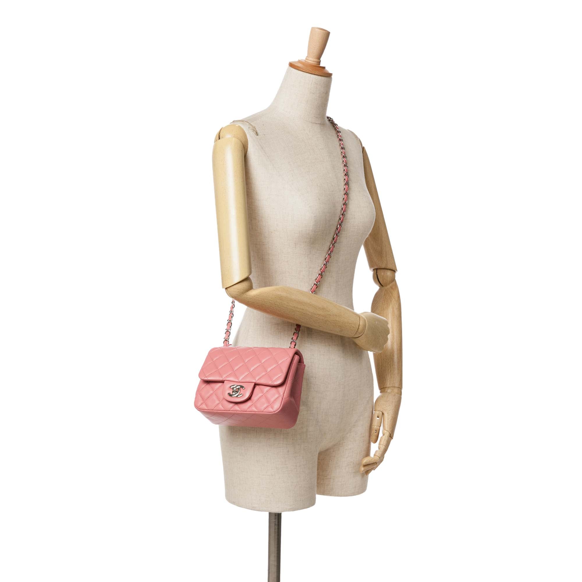 Chanel Mini Square Classic Lambskin Single Flap - image 9