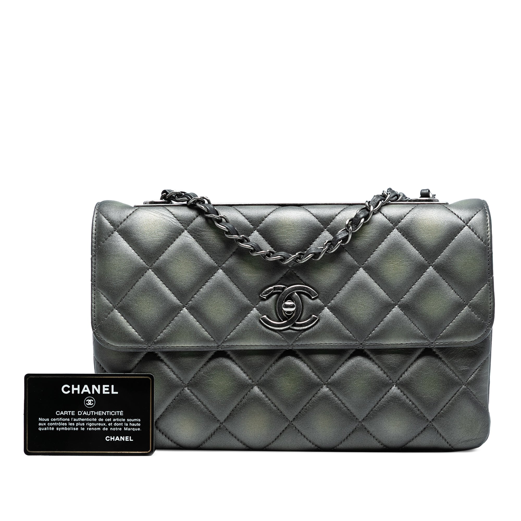 Chanel Quilted Metallic Lambskin Trendy CC Flap - image 8
