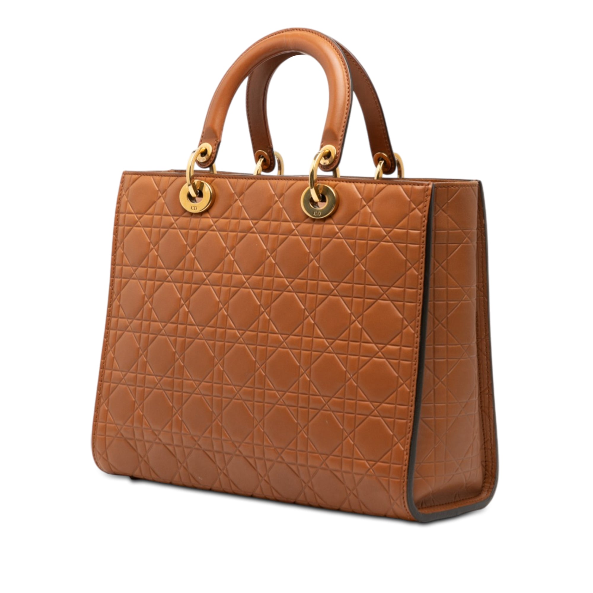 Dior Large Ultra Matte Calfskin Cannage Embossed Lady Dior - image 2