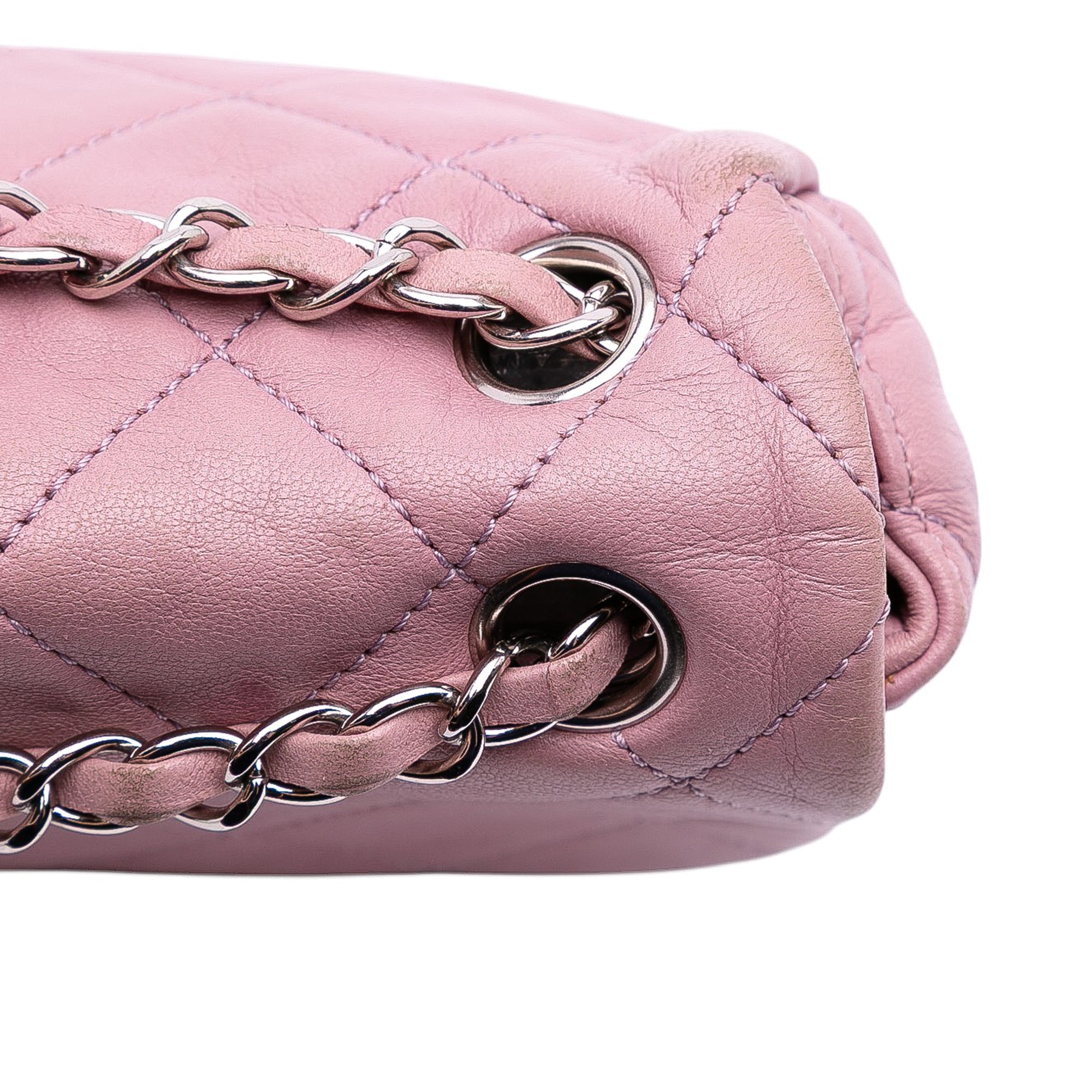Chanel Medium Bicolor Lambskin and Calfskin CC Chain Flap - image 10