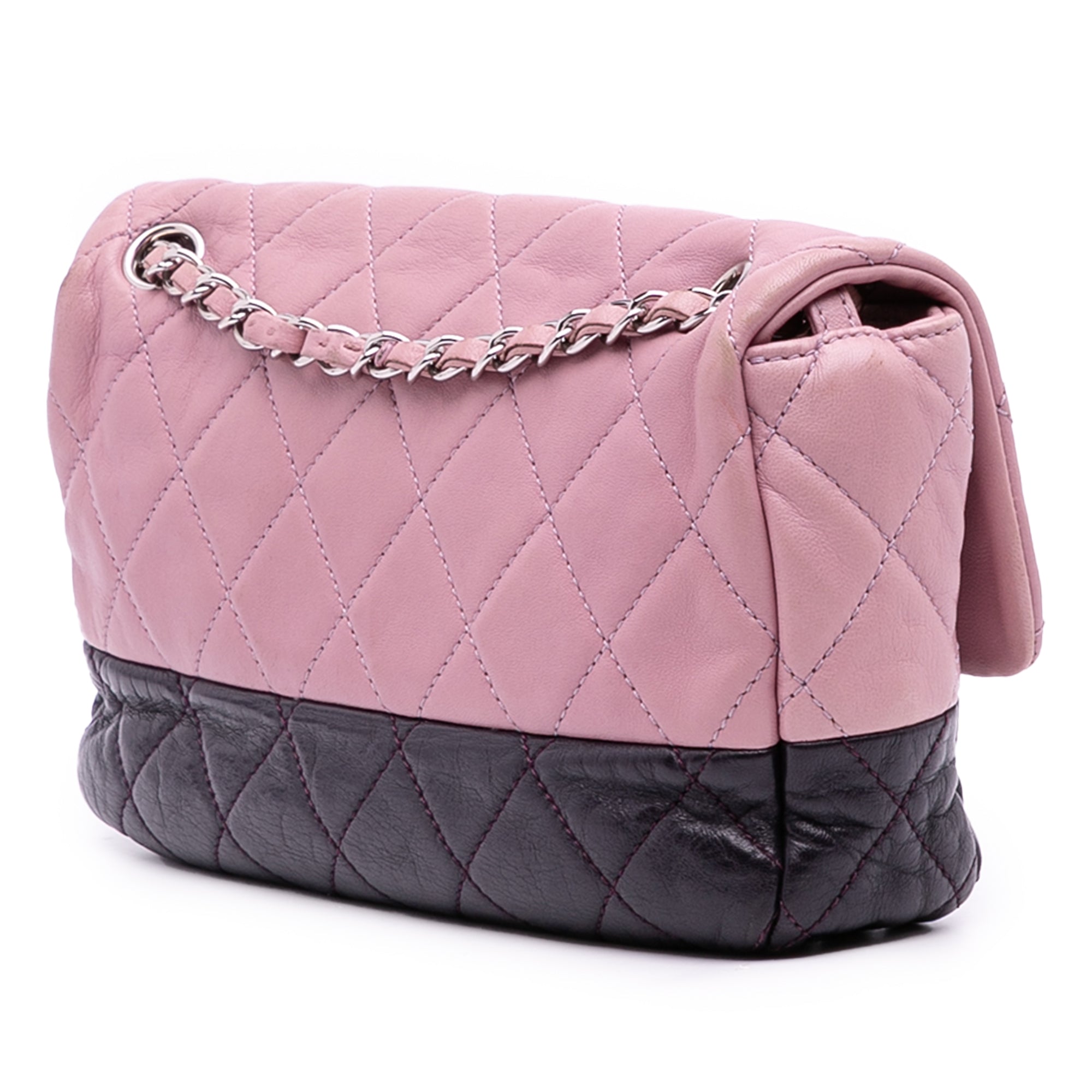 Chanel Medium Bicolor Lambskin and Calfskin CC Chain Flap - image 2