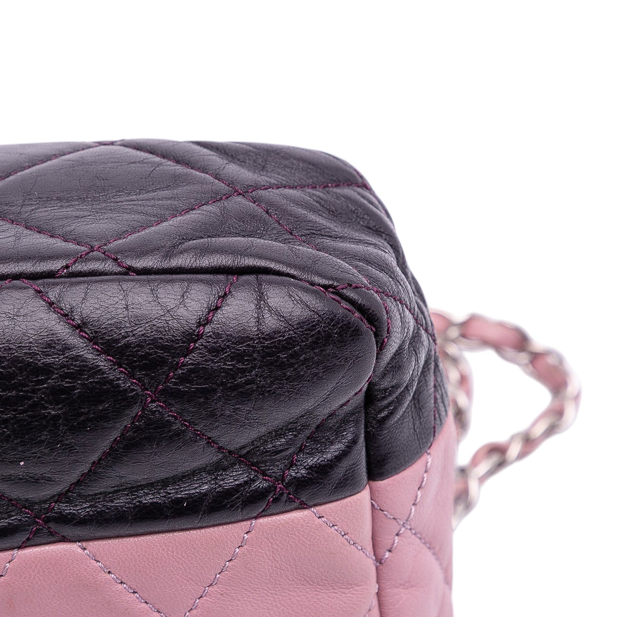 Chanel Medium Bicolor Lambskin and Calfskin CC Chain Flap - image 7