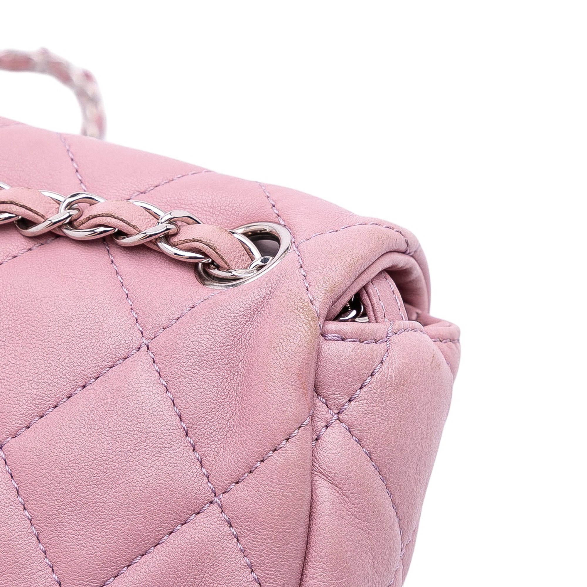 Chanel Medium Bicolor Lambskin and Calfskin CC Chain Flap - image 8