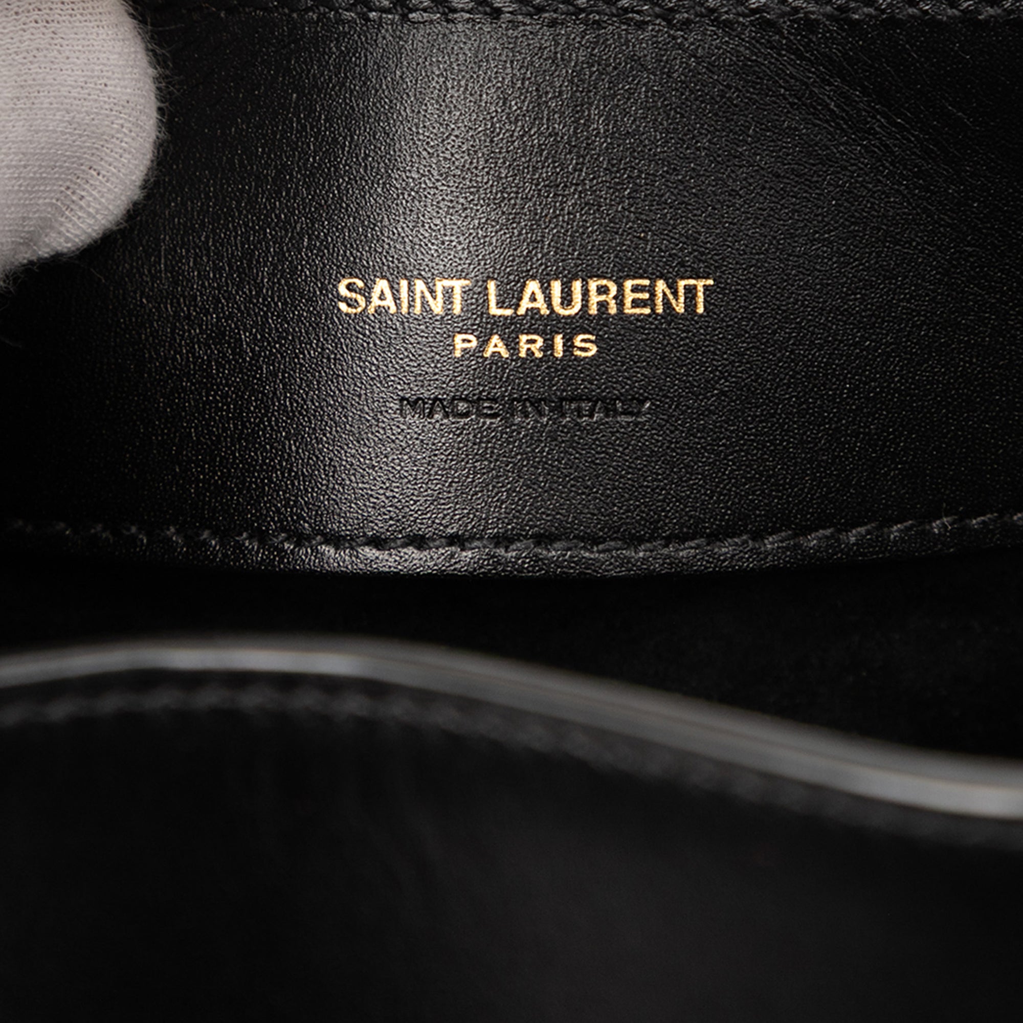 Saint Laurent Mini Shiny Calfskin Le 37 Bucket Bag - image 5
