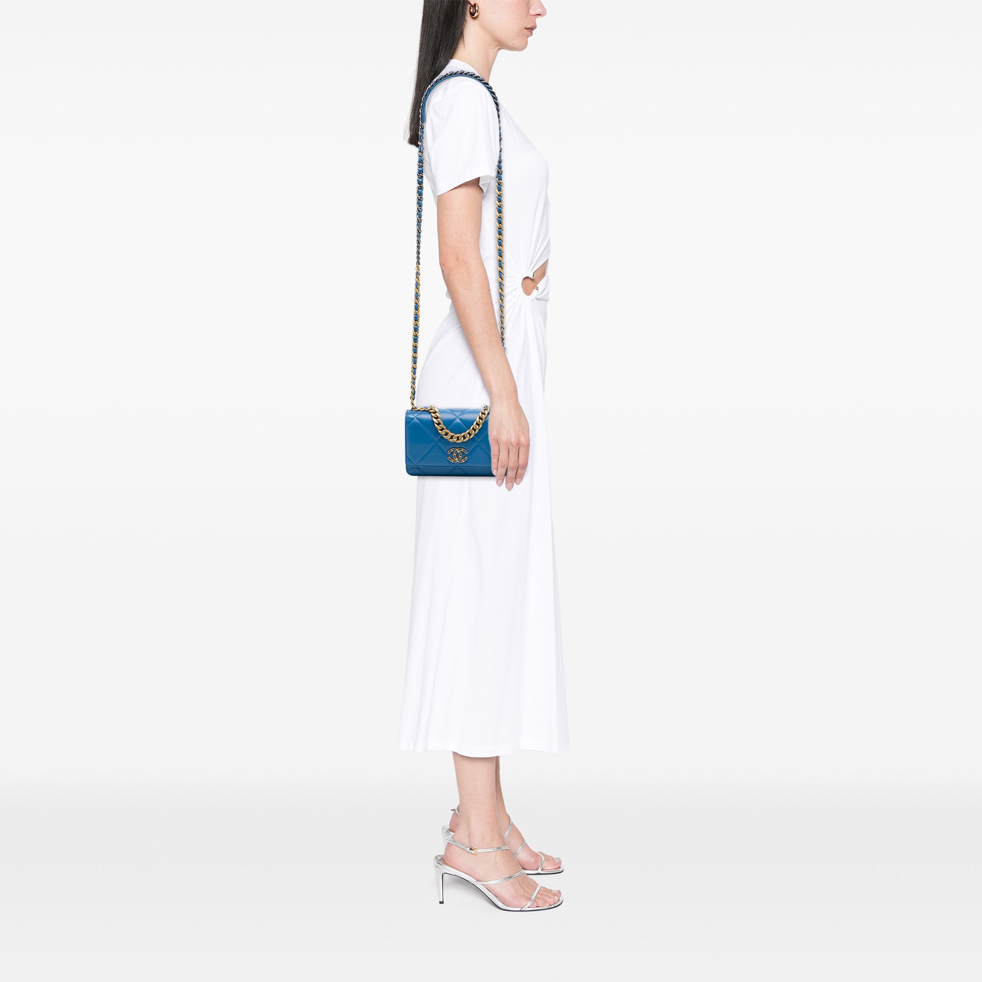 Chanel Quilted Lambskin 19 Wallet On Chain - image 6