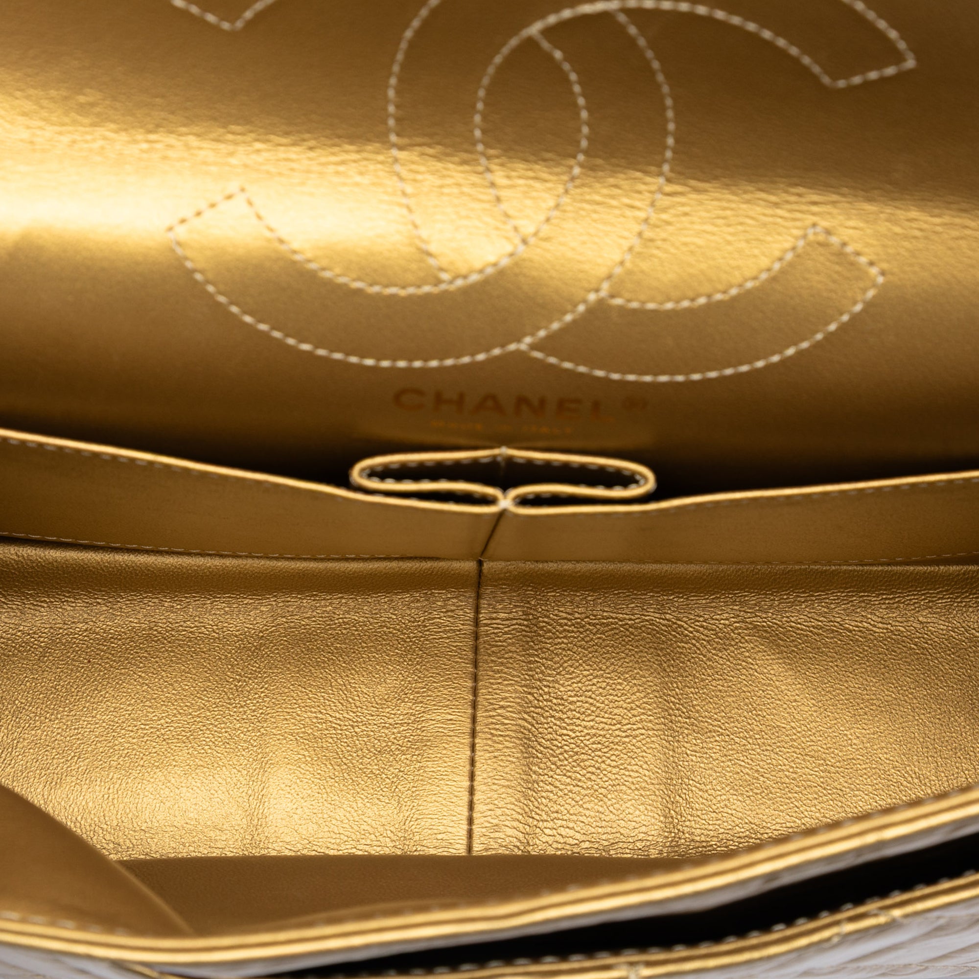 Chanel Quilted Metallic Aged Calfskin Reissue 2.55 Double Flap 226 - image 4