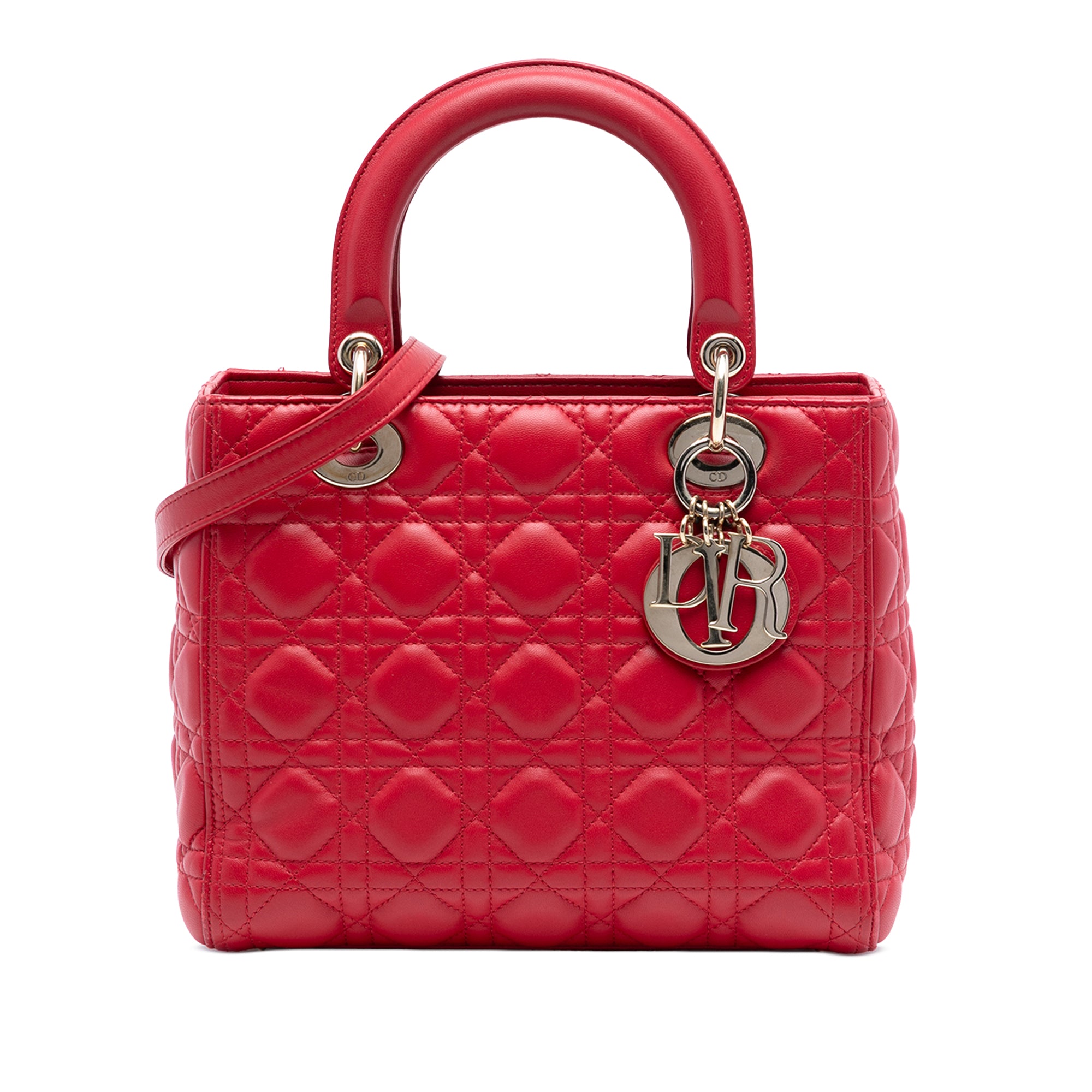Dior Medium Lambskin Cannage Lady Dior - image 1