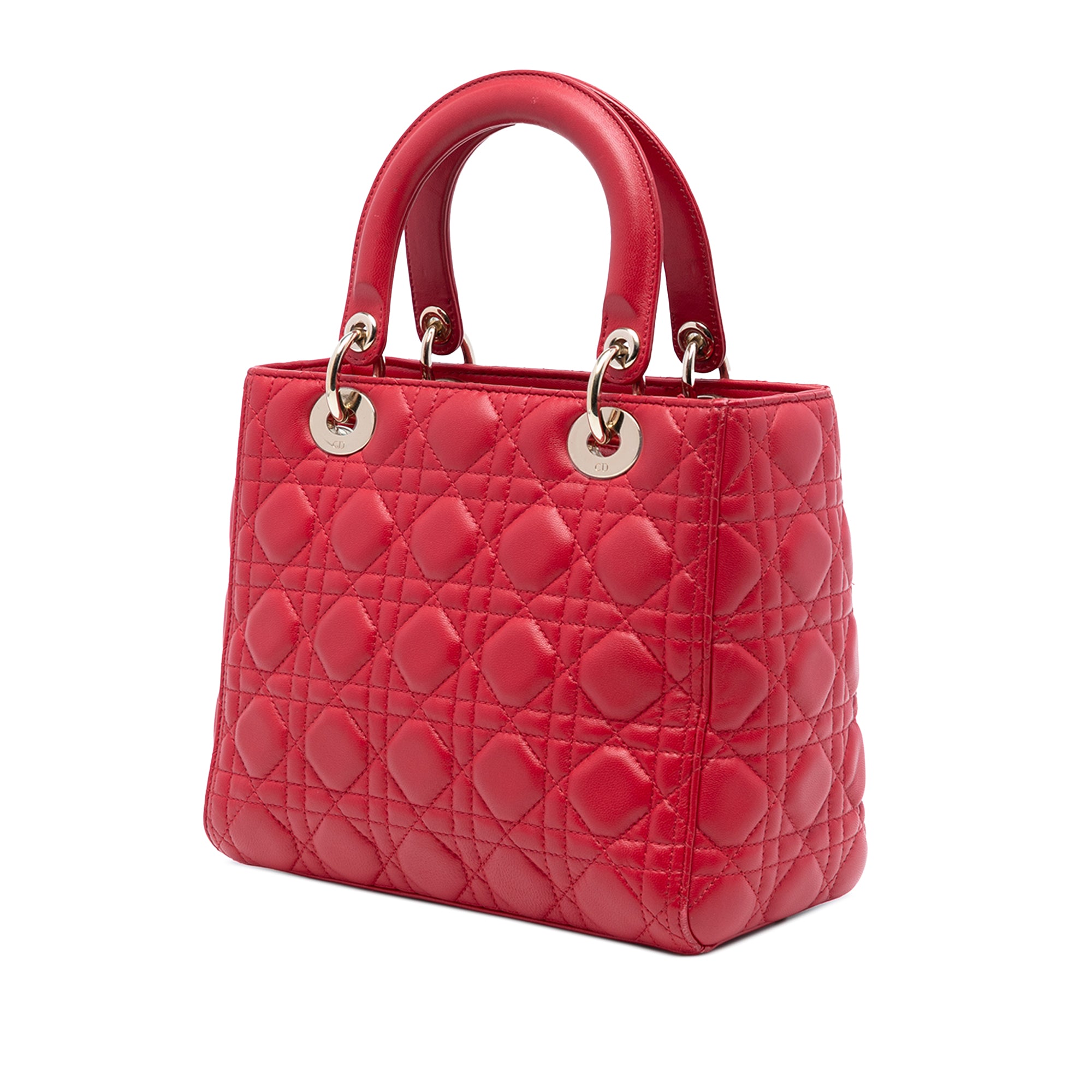 Dior Medium Lambskin Cannage Lady Dior - image 2