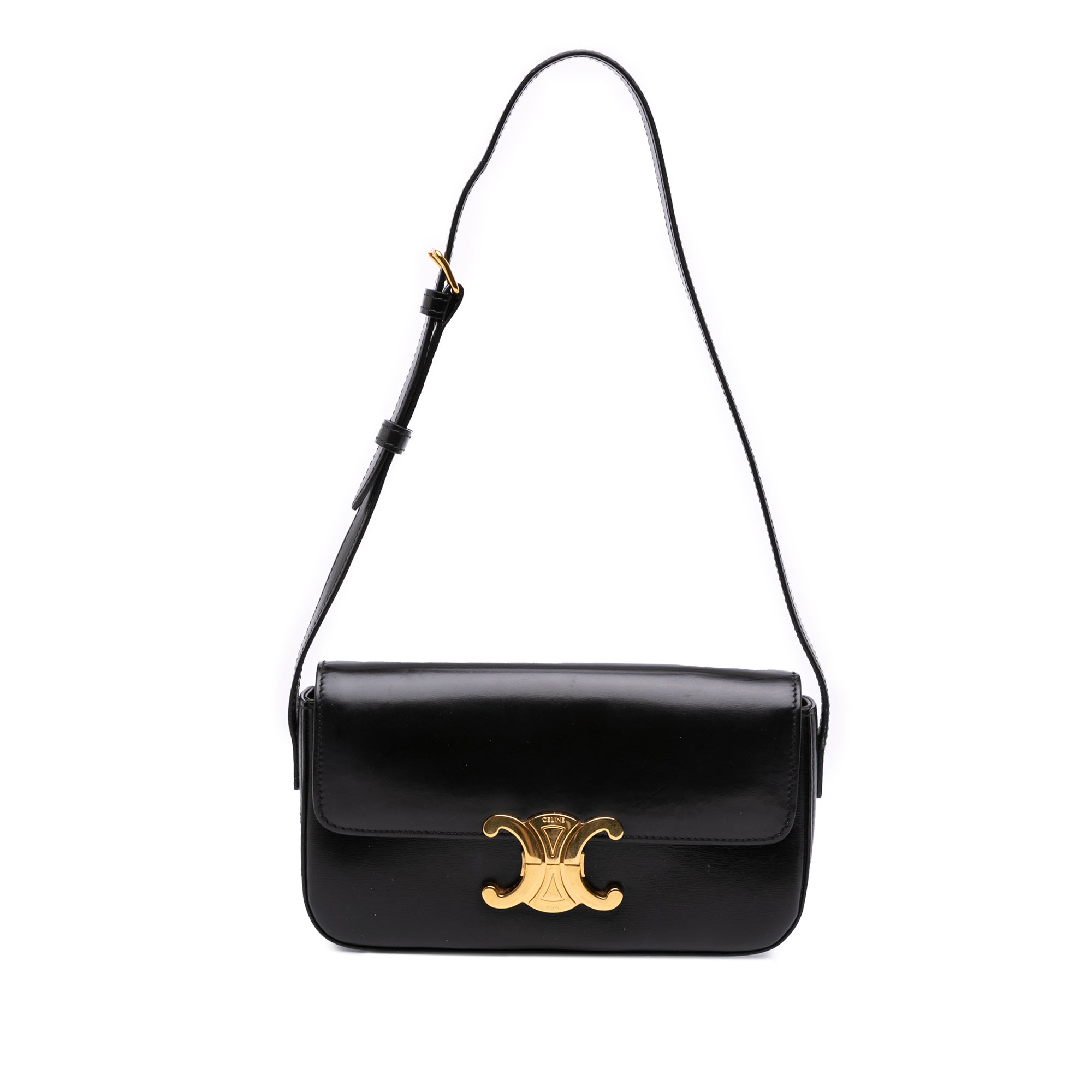 Celine Shiny Calfskin Claude Shoulder Bag - image 1
