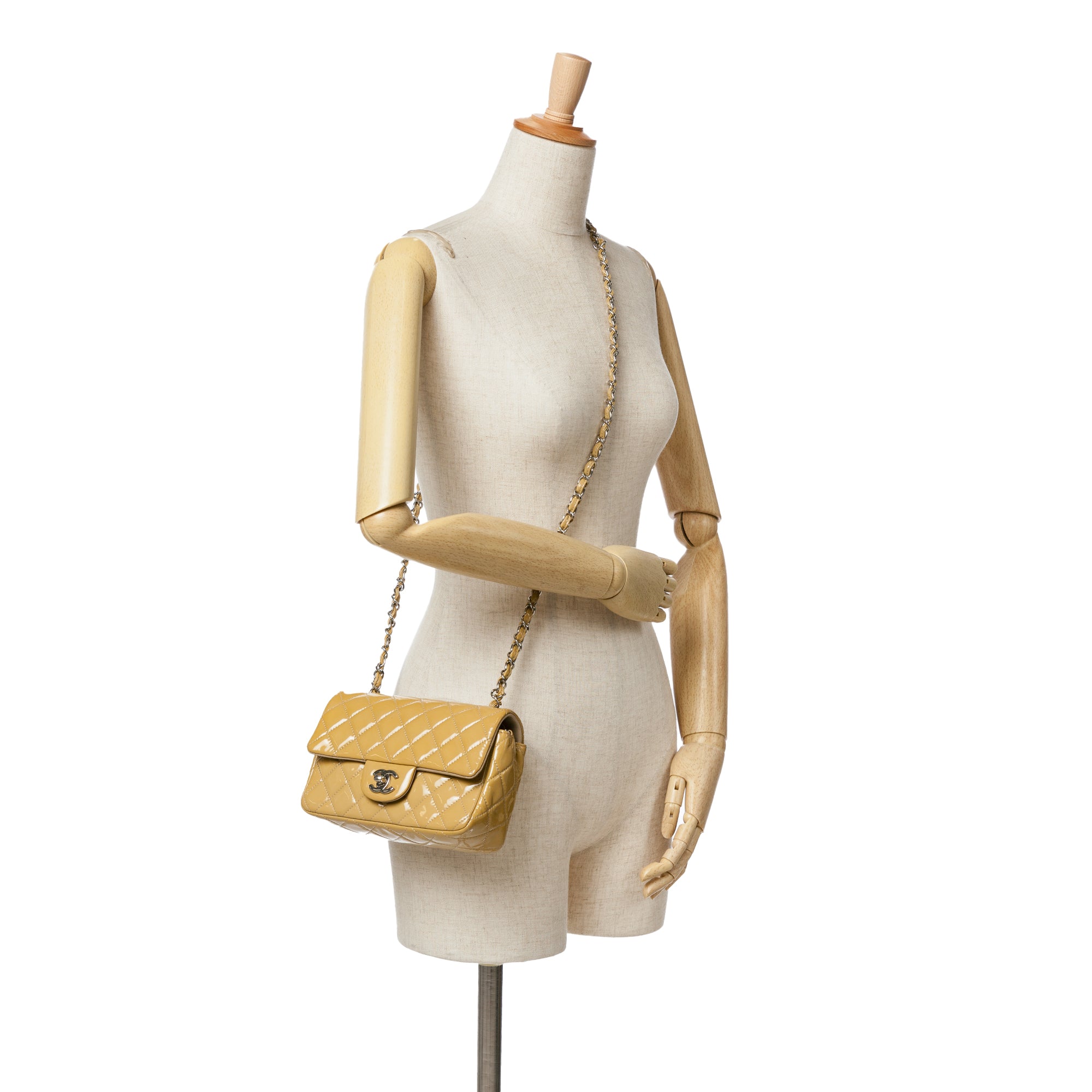 Chanel Mini Rectangular Classic Patent Single Flap - image 9