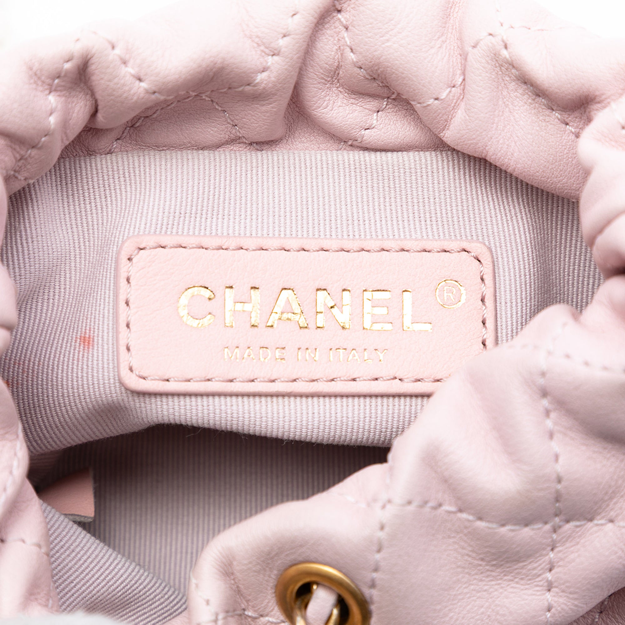 Chanel Mini Quilted Calfskin About Pearls Drawstring Bucket Bag - image 5
