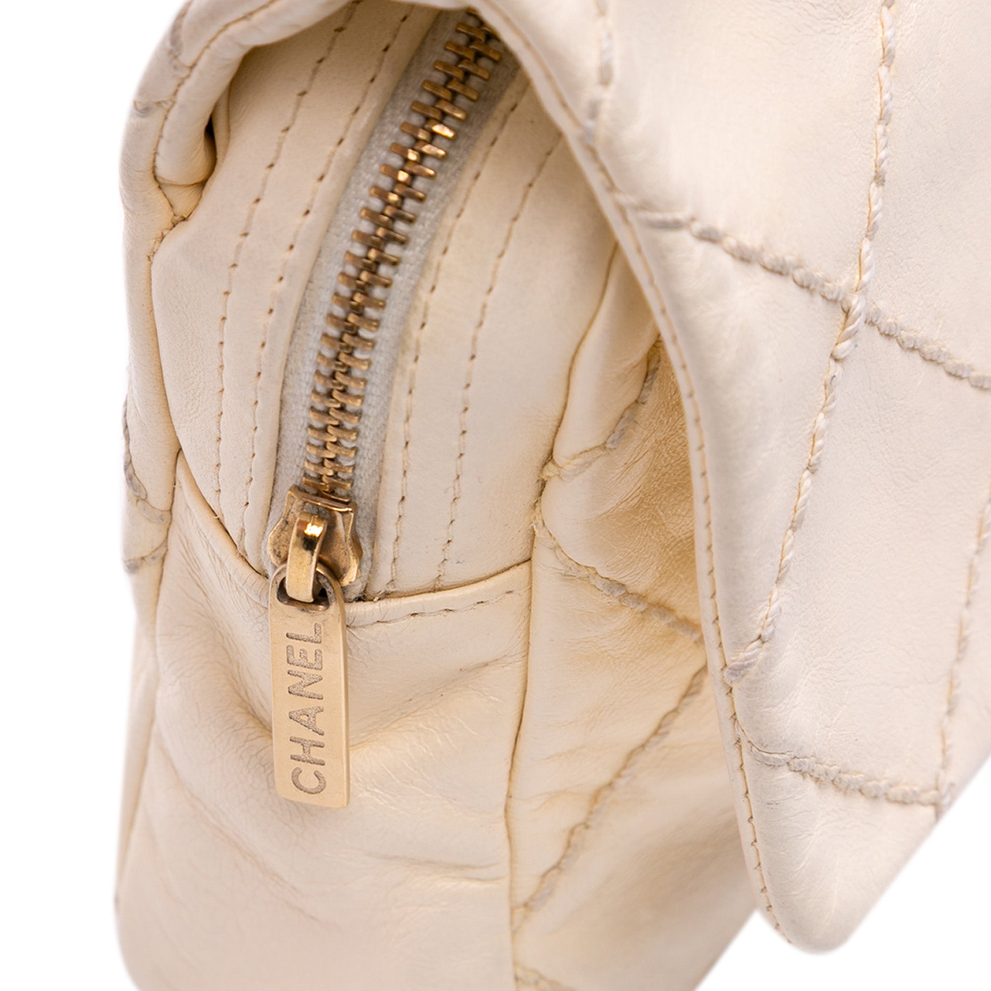 Chanel Medium Quilted Lambskin Rose Applique Wild Stitch Single Flap - image 9