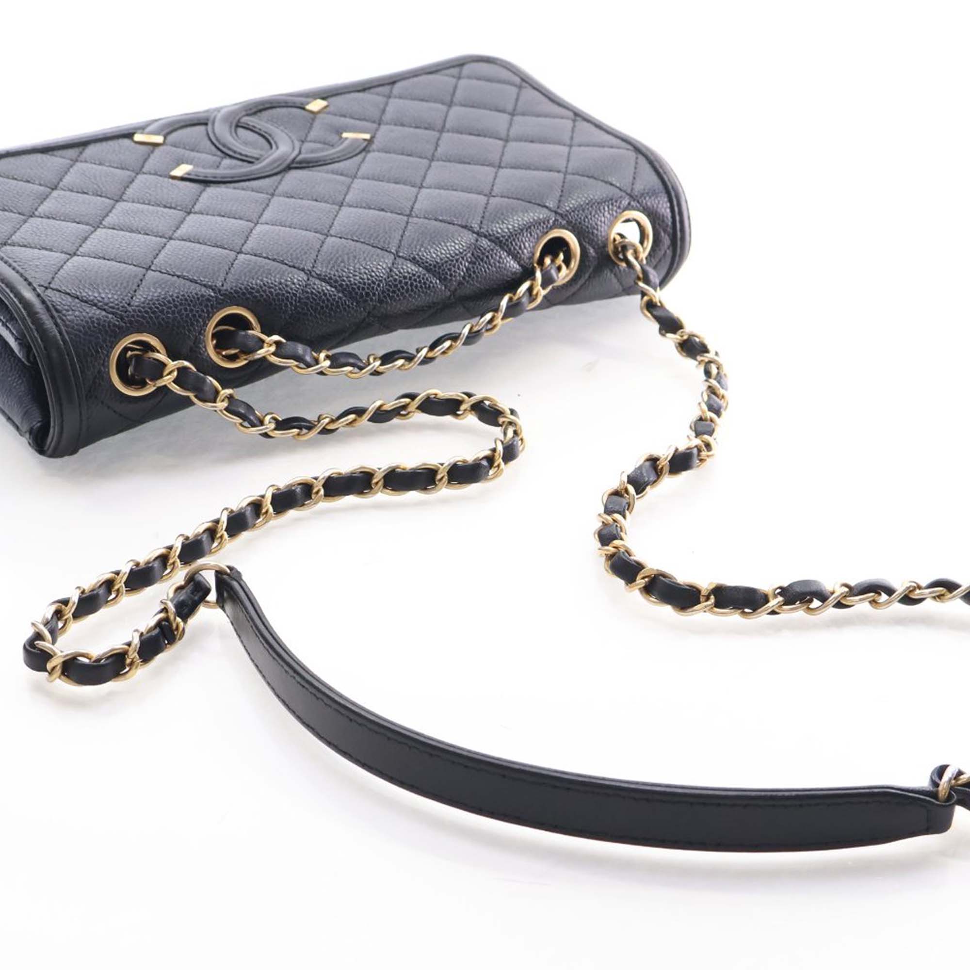 Chanel Medium Quilted Caviar CC Filigree Flap - image 14