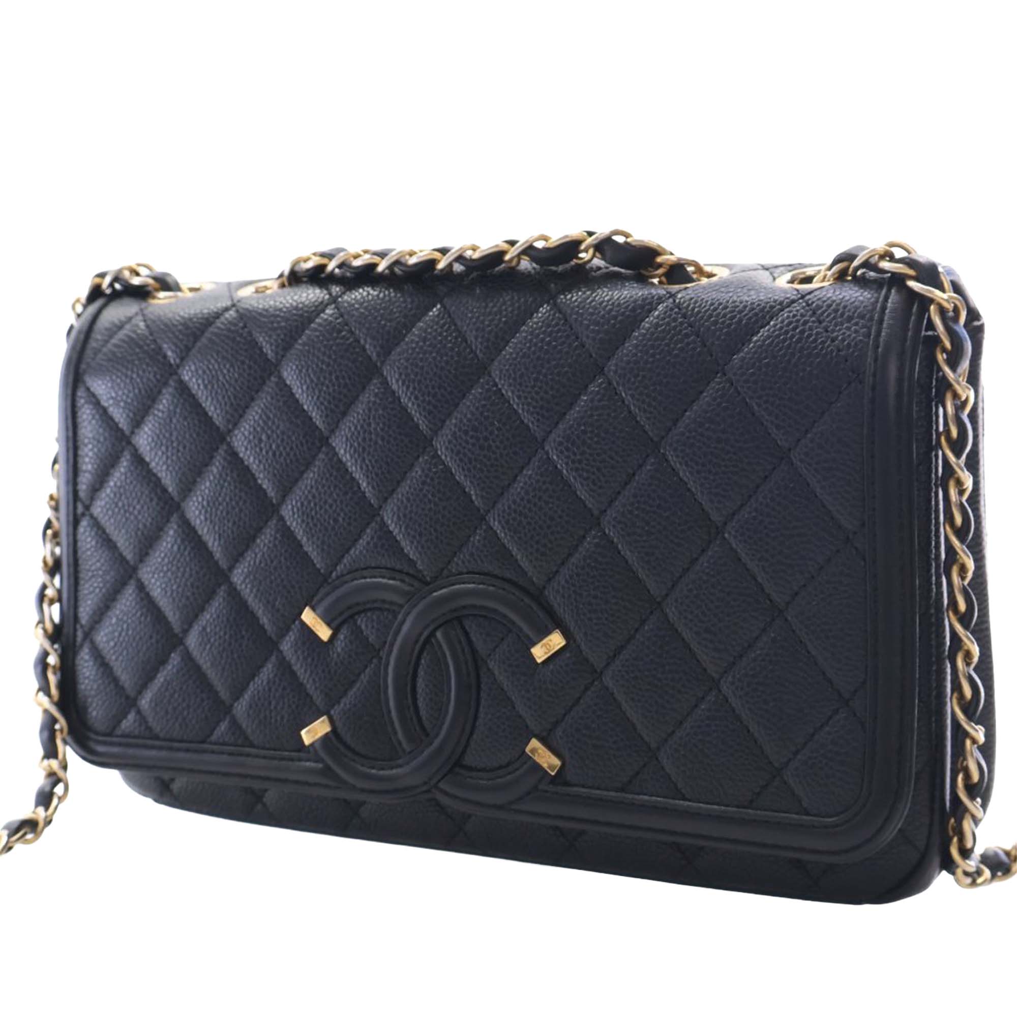 Chanel Medium Quilted Caviar CC Filigree Flap - image 2