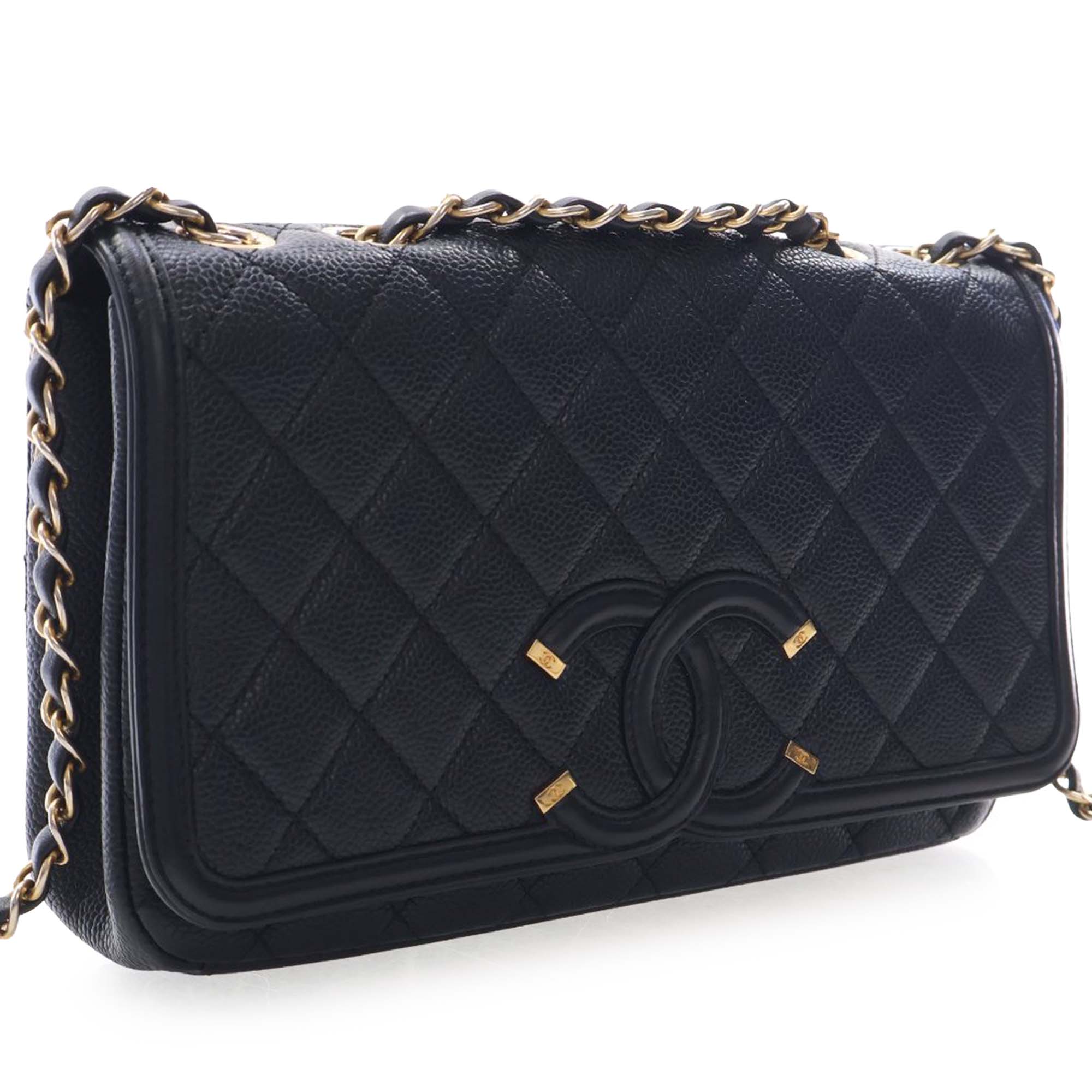 Chanel Medium Quilted Caviar CC Filigree Flap - image 3