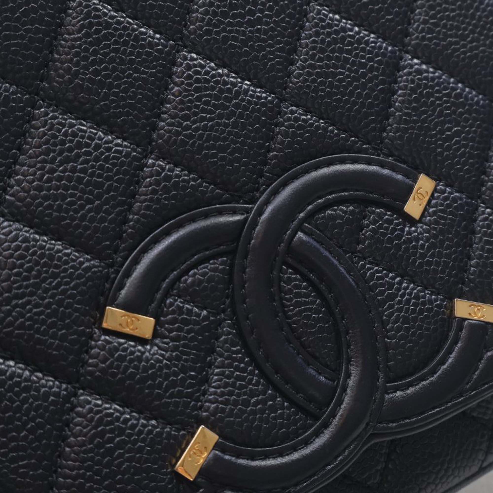 Chanel Medium Quilted Caviar CC Filigree Flap - image 9