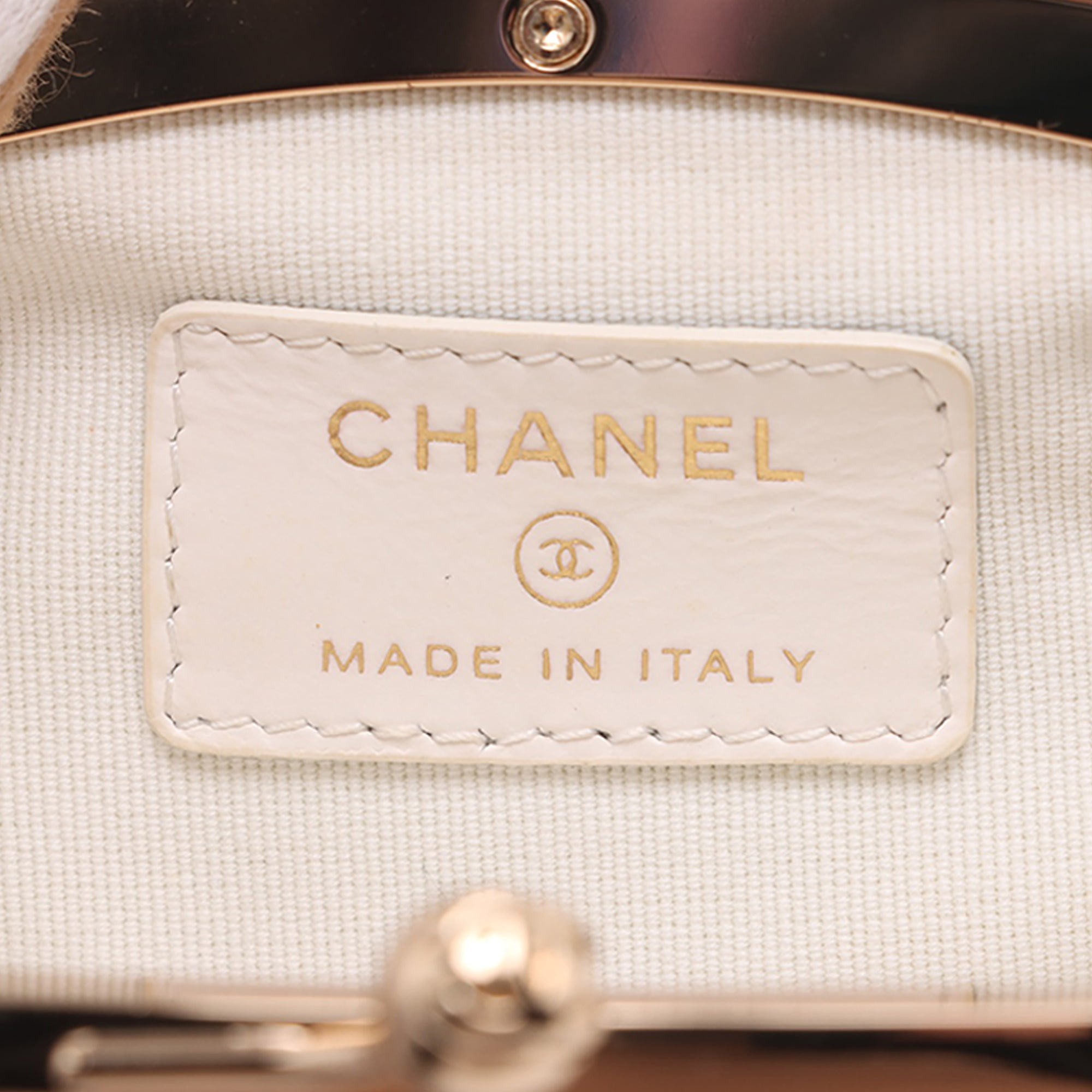 Chanel Mini CC Quilted Lambskin Kiss Lock Frame Top Handle Clutch with Chain - image 6